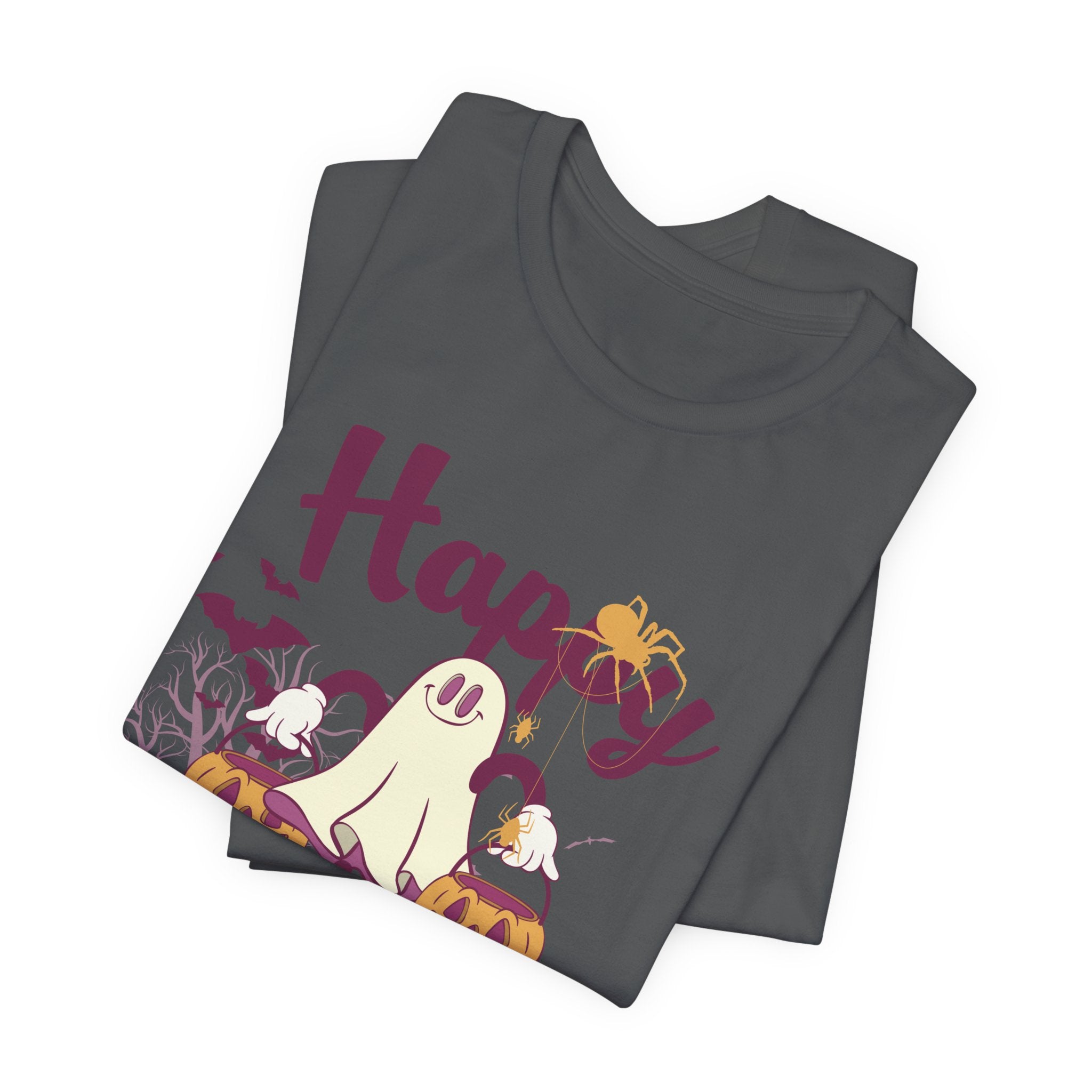 Halloween Unisex T-Shirt, Cute Ghost Tee, Fall Apparel, Kids Halloween Costume, Spooky Season Shirt, Trick or Treat Gift