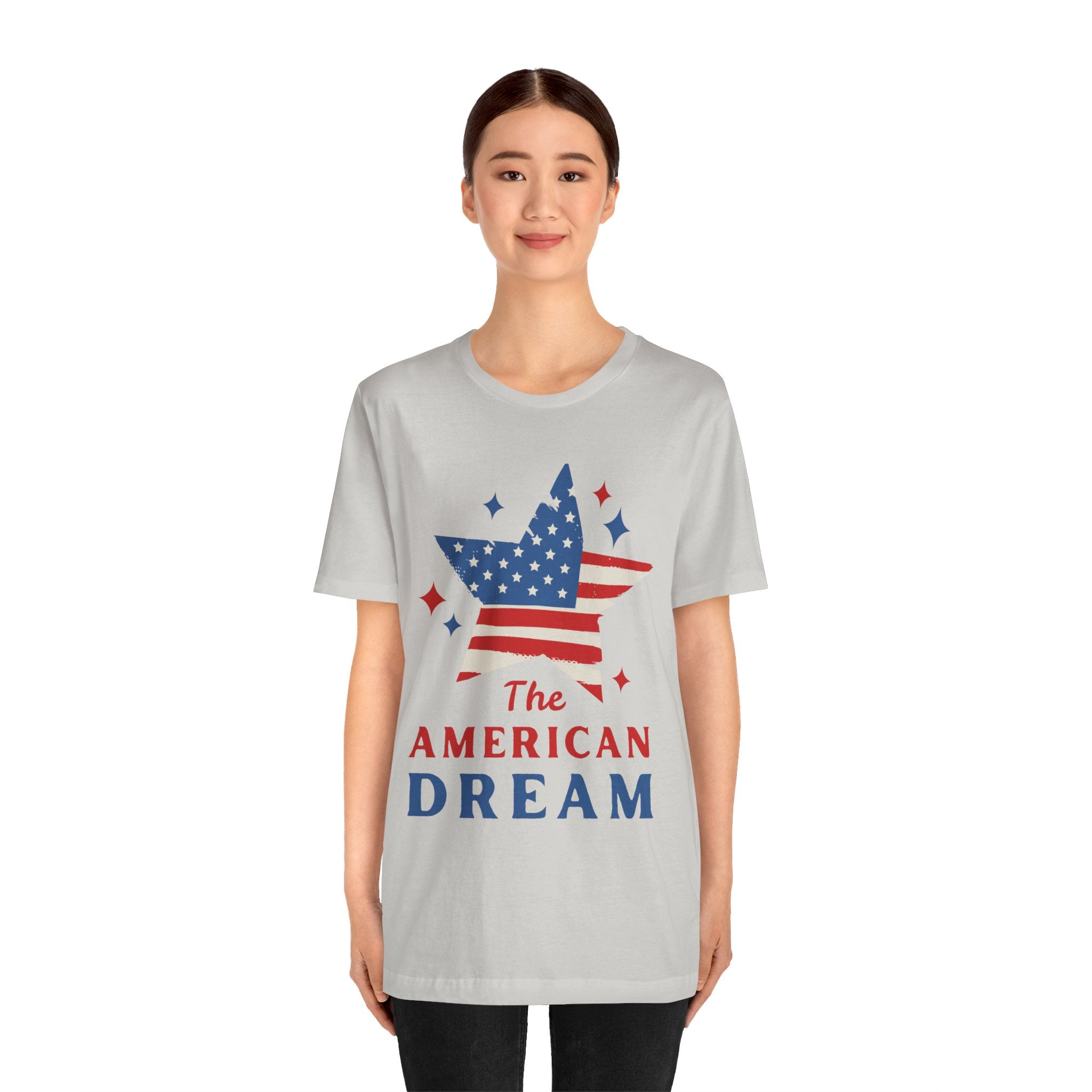 Patriotic T-Shirt, Independence Day Tee, American Dream Shirt, 4th of July Outfit, Stars and Stripes Tee Shirt