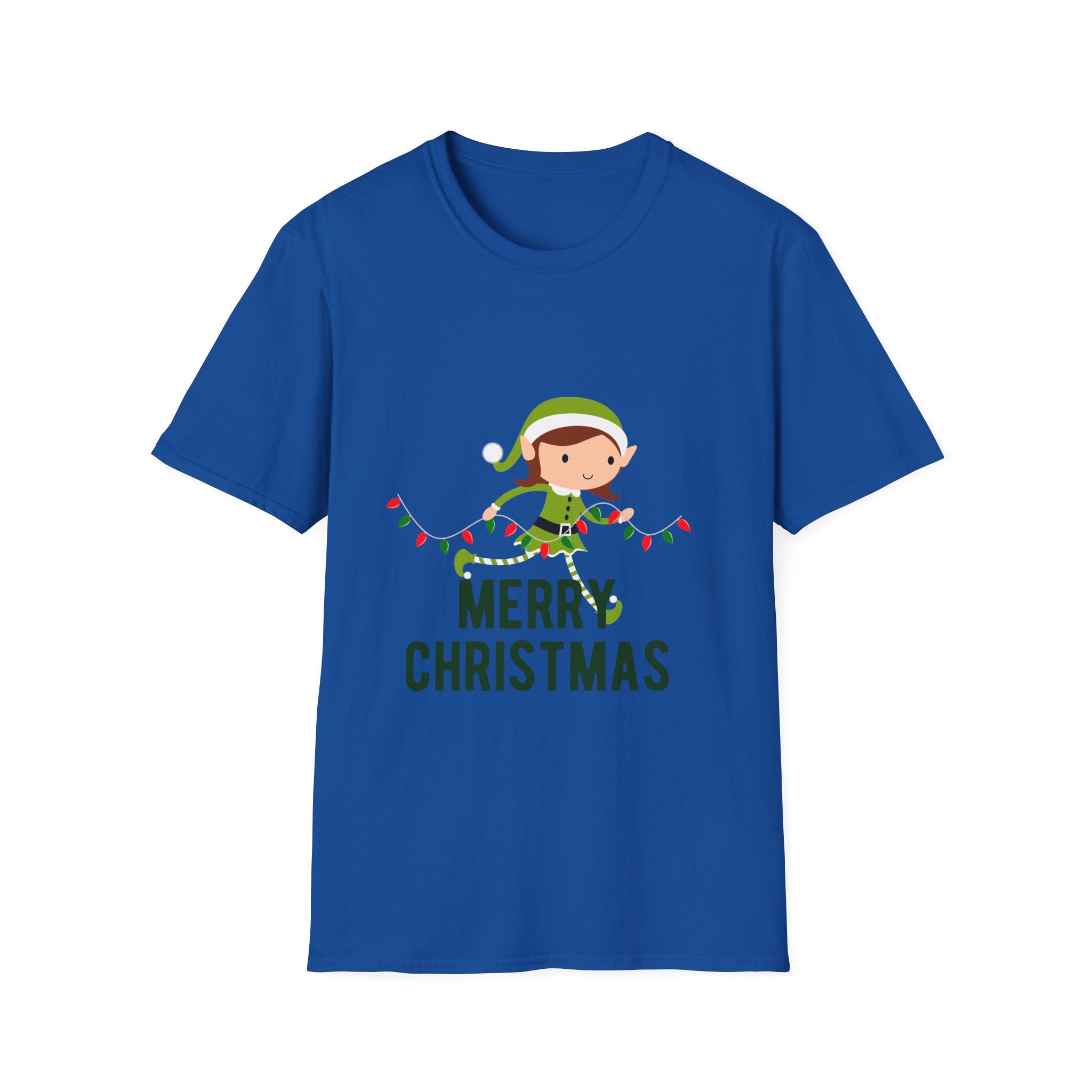 Merry Christmas Elf T-Shirt, Unisex Holiday Tee, Christmas Gift, Festive Apparel, Cute Elf Design, Winter Celebration Shirt