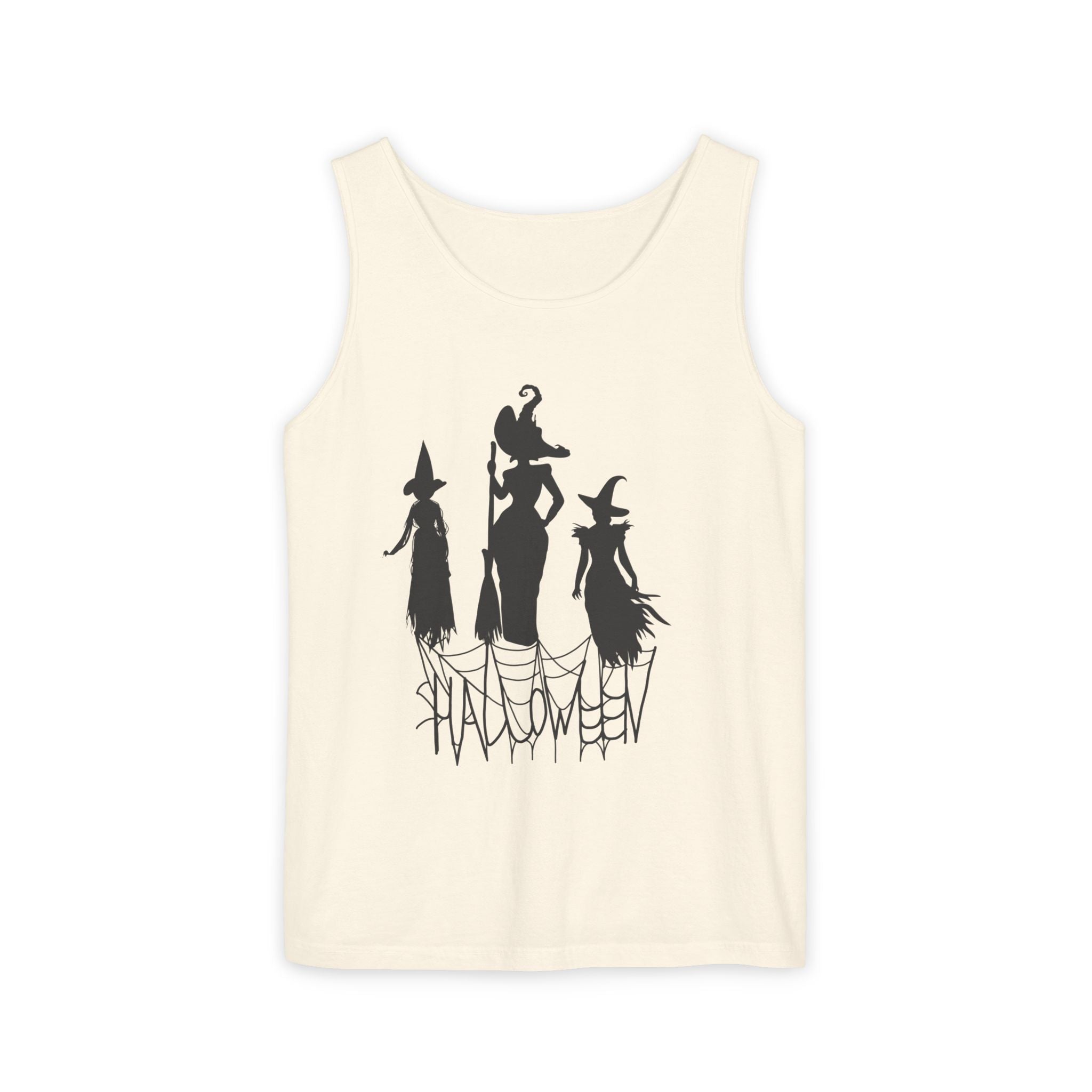 Halloween Witches Tank Top, Spooky Summer Shirt, Unisex Beach Wear, Fall Festival Apparel, Halloween Party Top