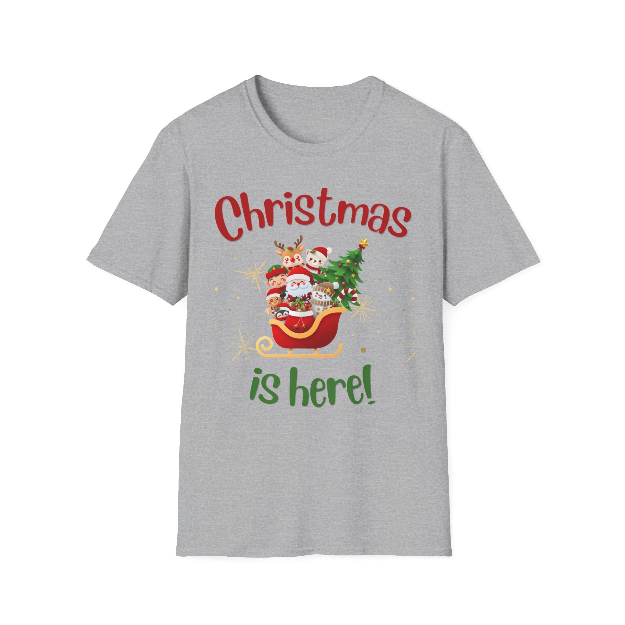 Christmas Themed Unisex Softstyle T-Shirt, Holiday Apparel, Festive Tee, Christmas Gift, Family Gatherings, Ugly Sweater Alternative