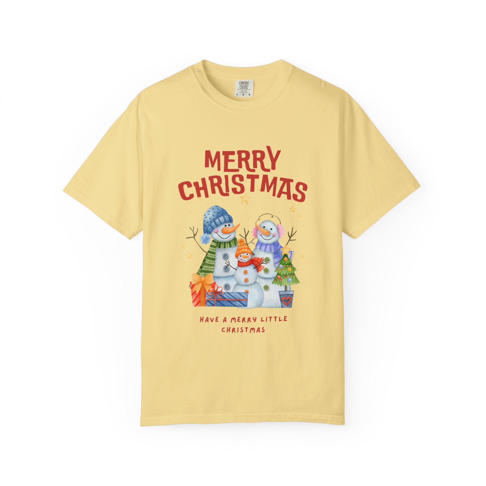 Merry Christmas Unisex Garment-Dyed T-shirt, Cozy Holiday Tee, Festive Winter Apparel, Christmas Gift, Seasonal Fashion