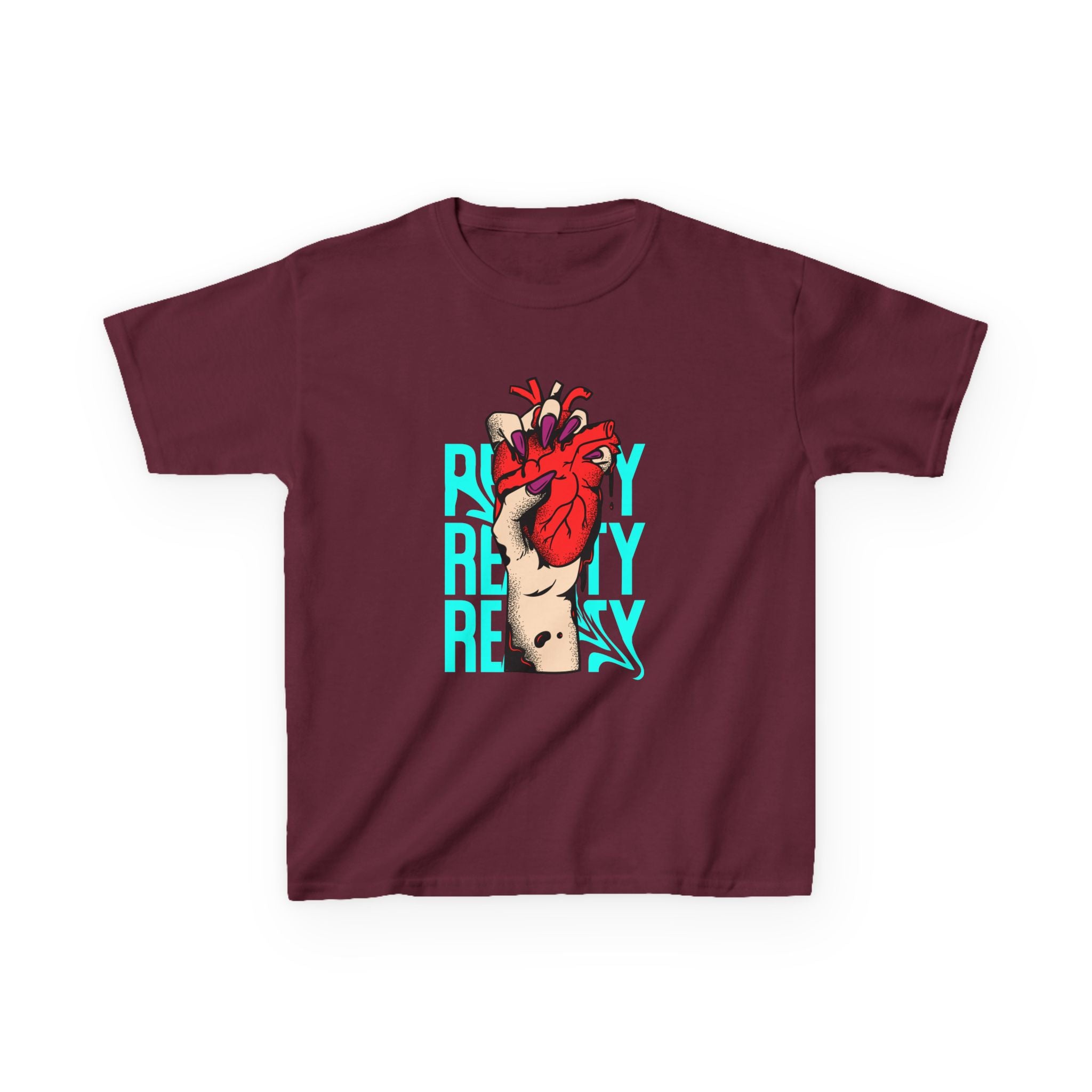 Youth Graphic Tee with Heart Design, Perfect Gift for Kids, Fun Everyday Wear, Unique Birthday Present, Heartfelt T-Shirt
