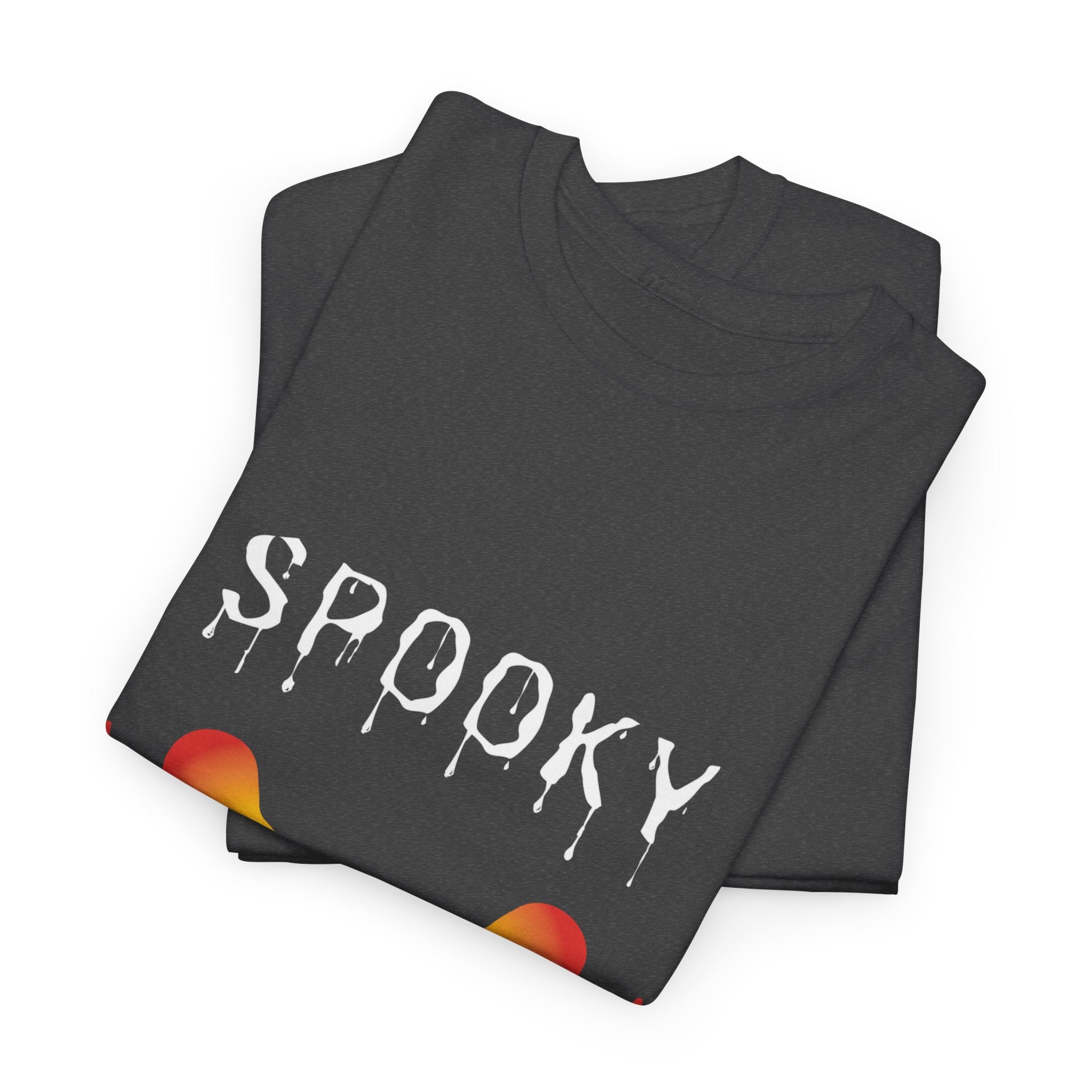 Spooky Unisex Heavy Cotton Tee - Halloween Shirt, Goth Fashion, Casual Wear, Festival Tee, Gift for Horror Fans
