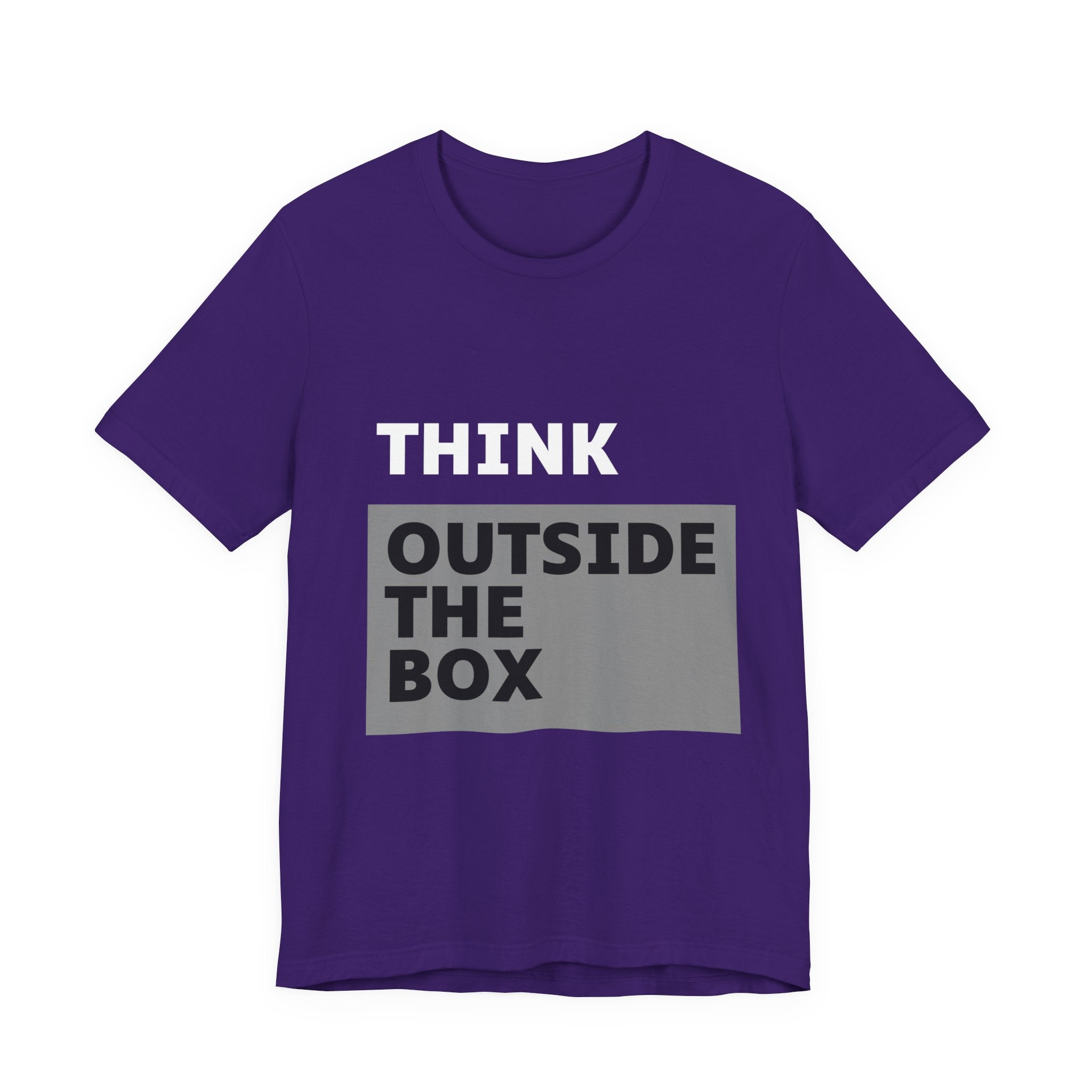 Think Outside the Box Unisex Tee, Short Sleeve T-shirt, Unique Design Shirt, Creative Tee, Unisex Graphic Tee