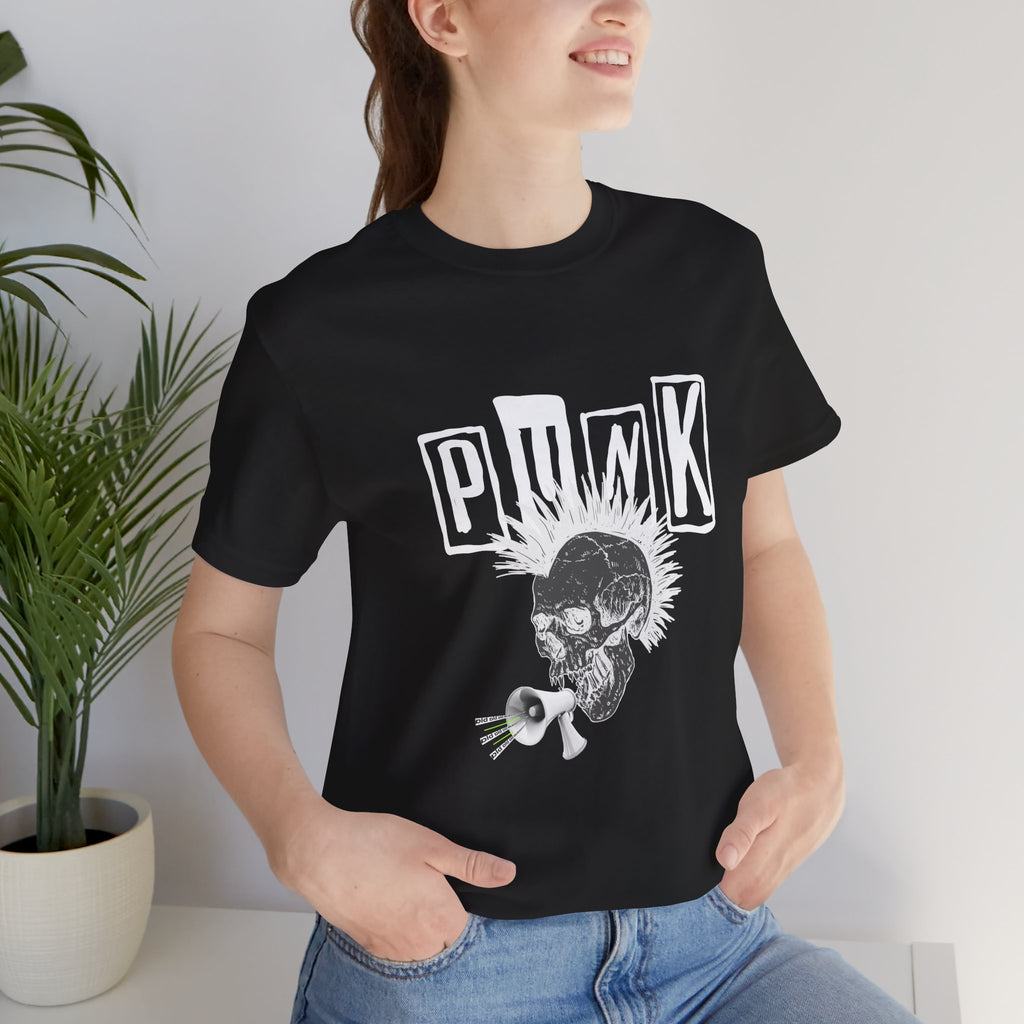 Punk Skull Graphic Tee, Unisex T-Shirt, Alternative Fashion Shirt, Edgy Clothing, Gift for Music Lovers