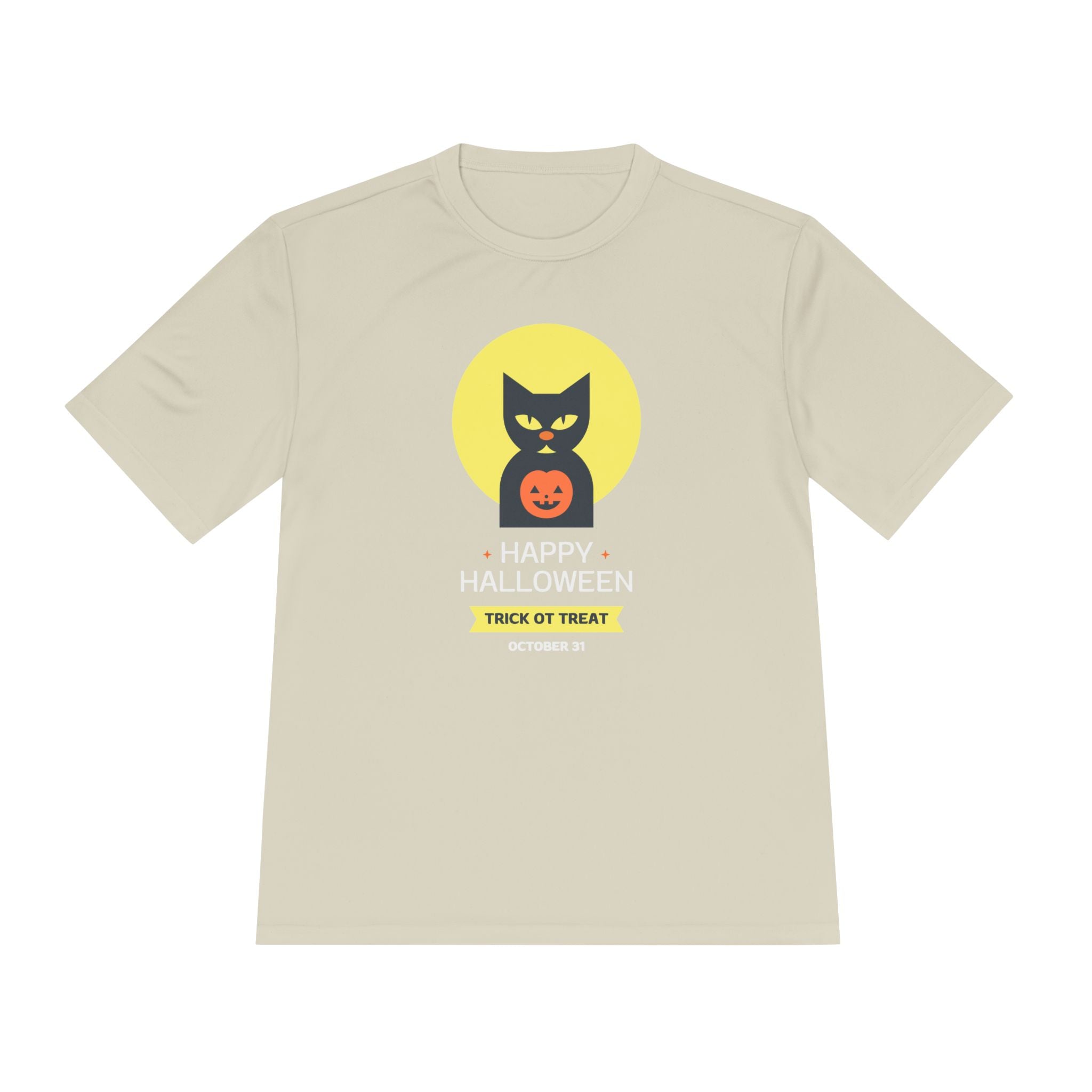 Halloween Cat Unisex Moisture Wicking Tee, Spooky T-Shirt, Trick or Treat Tee, Halloween Costume Shirt, Fall Apparel