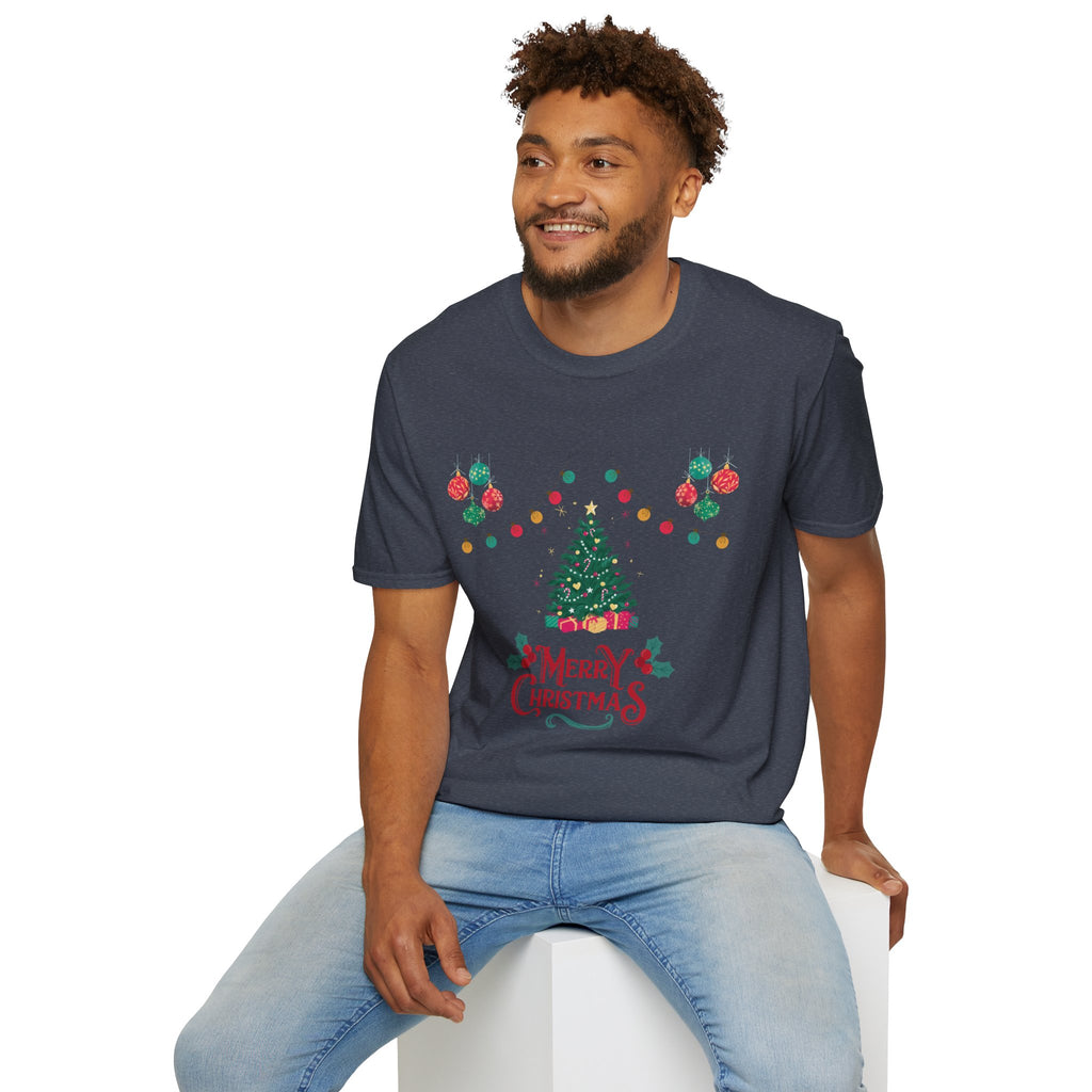 Merry Christmas Unisex T-Shirt, Festive Tee, Holiday Apparel, Winter Gift, Cozy Christmas Style, Unisex Softstyle Shirt