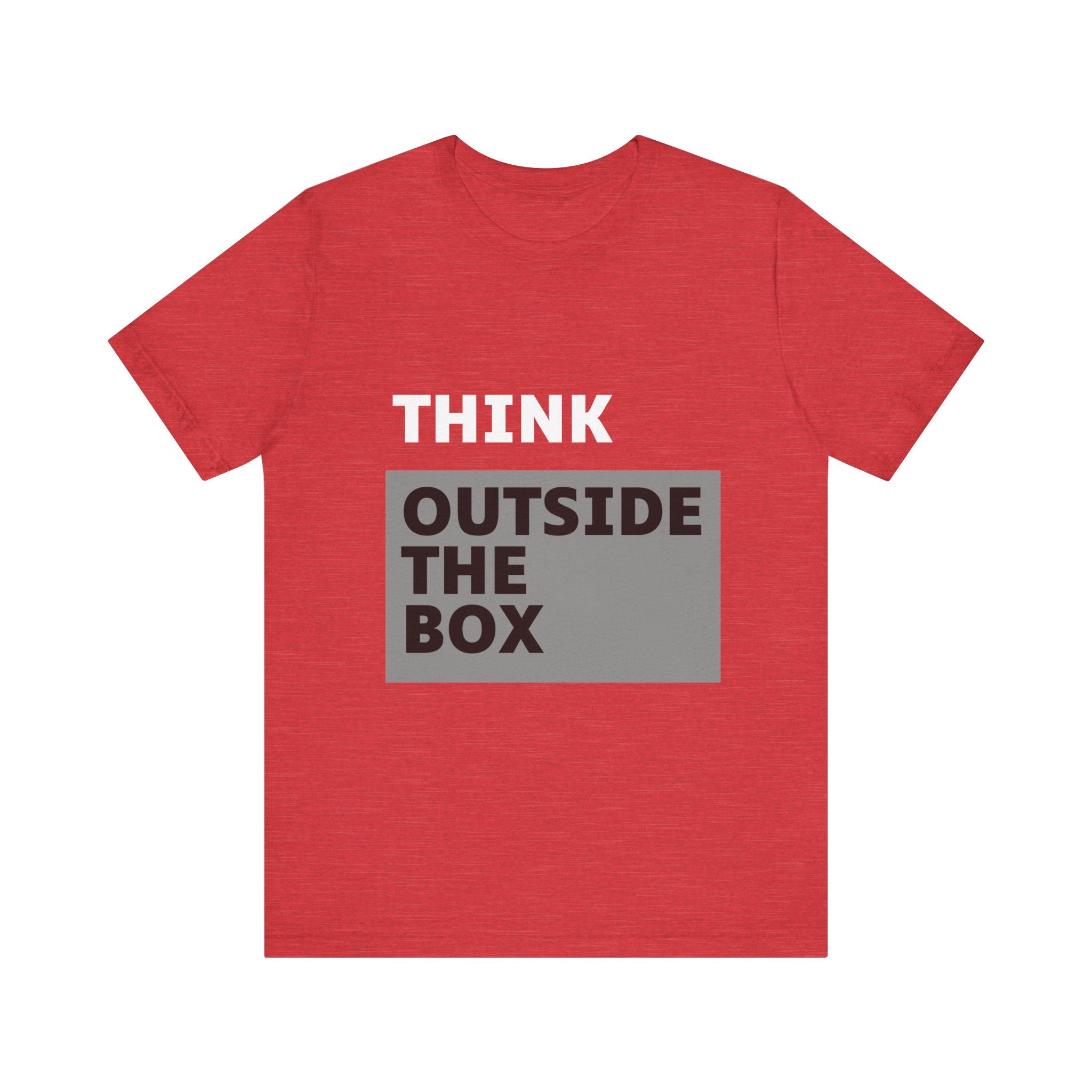 Think Outside the Box Unisex Tee, Short Sleeve T-shirt, Unique Design Shirt, Creative Tee, Unisex Graphic Tee