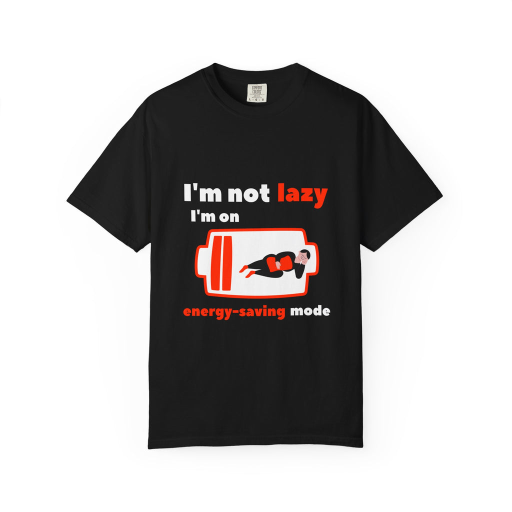 Funny Energy-Saving T-Shirt, Soft Unisex Tee for Relaxed Vibes, Perfect for Lazy Days, Gifts for Friends, Casual Wear