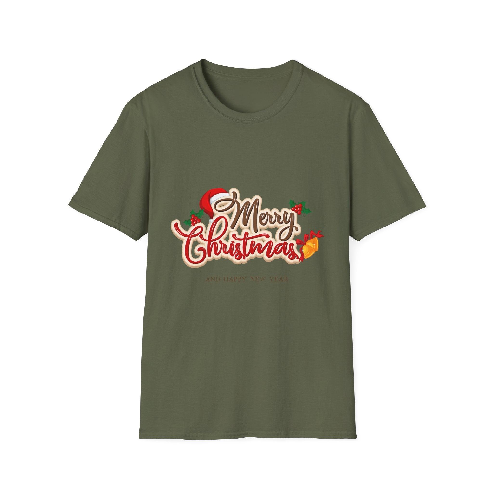 Merry Christmas Unisex Softstyle T-Shirt | Holiday Tee, Christmas Gift, New Year Shirt, Seasonal Apparel, Festive Wear