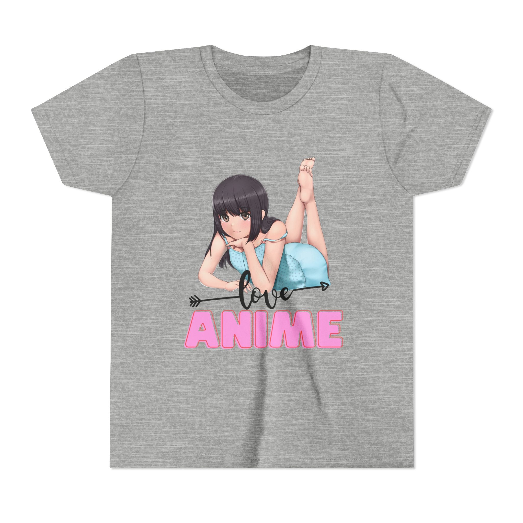 Anime Love Youth Tee, Kids' Anime Shirt, Manga Fans Gift, Cute Youth T-Shirt, Kawaii Apparel for Kids, Anime Enthusiasts Tee