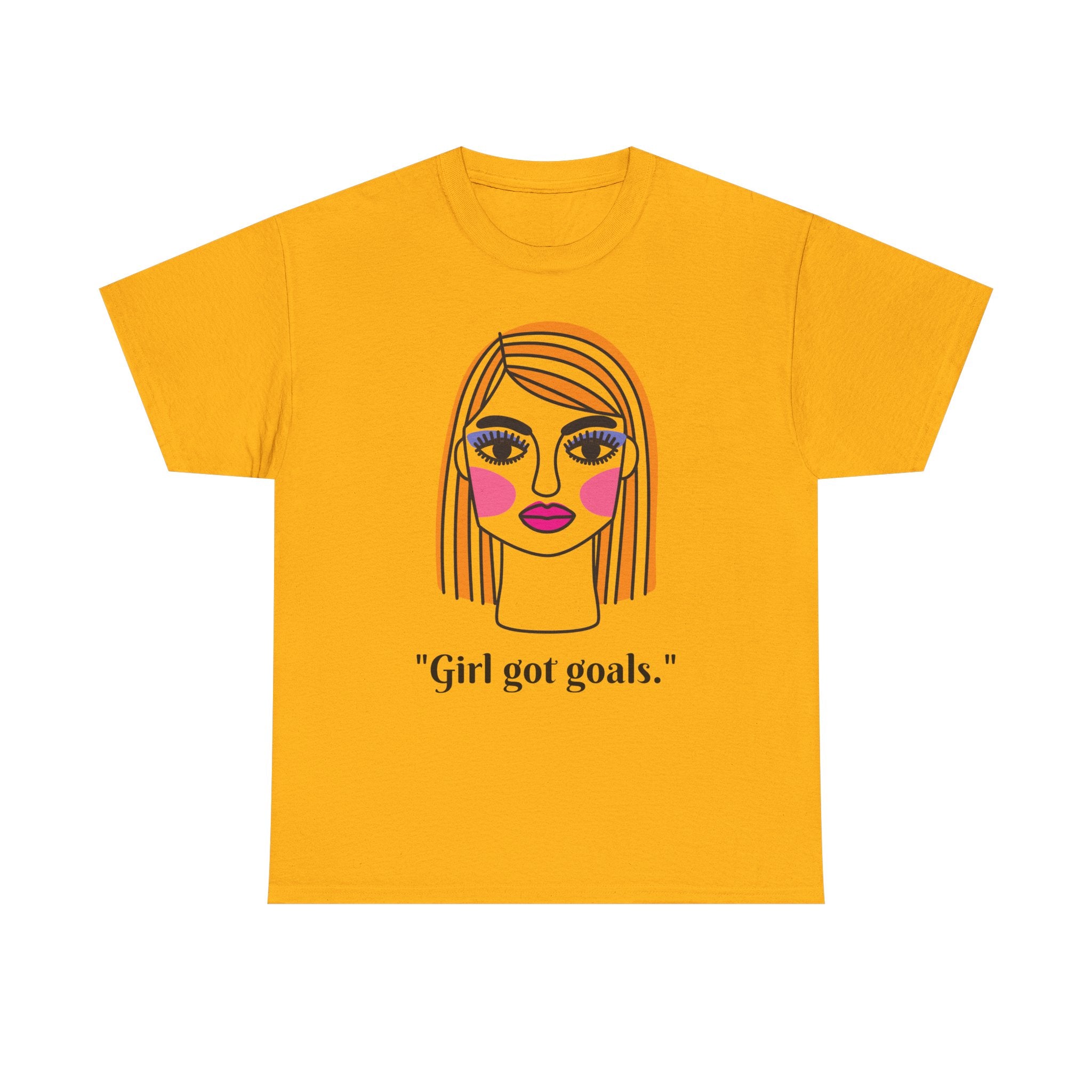 "Girl Got Goals" Unisex Heavy Cotton Tee - Motivational Graphic Tee for Women, Casual Wear, Gift for Her, Empowerment Shirt, [...]