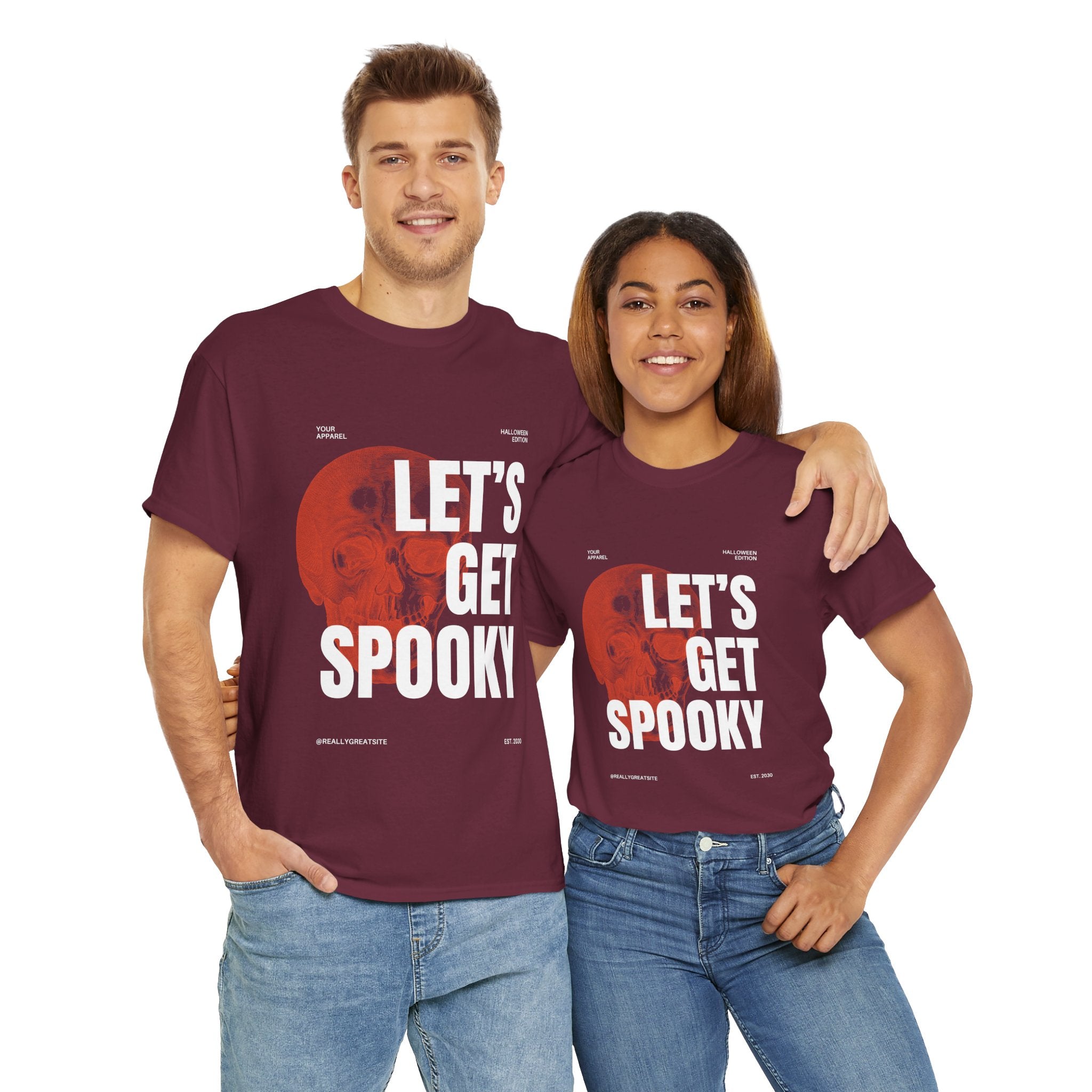 Unisex Halloween Tee, Let's Get Spooky Shirt, Fall Fashion, Party Wear, Ghostly Gifts, Casual Comfort