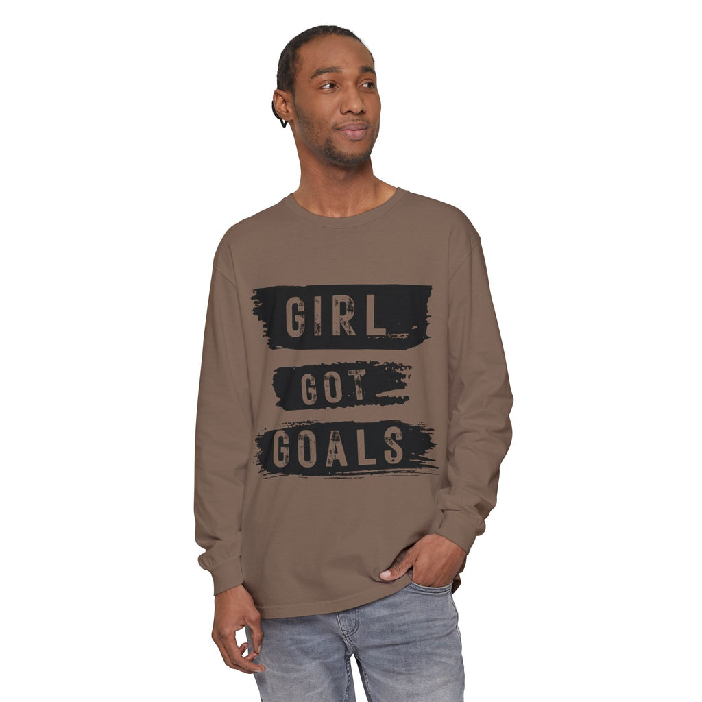 Girl Got Goals Long Sleeve T-Shirt | Motivational Apparel, Unisex Tees, Inspirational Gift, Casual Wear, Trendy Clothing