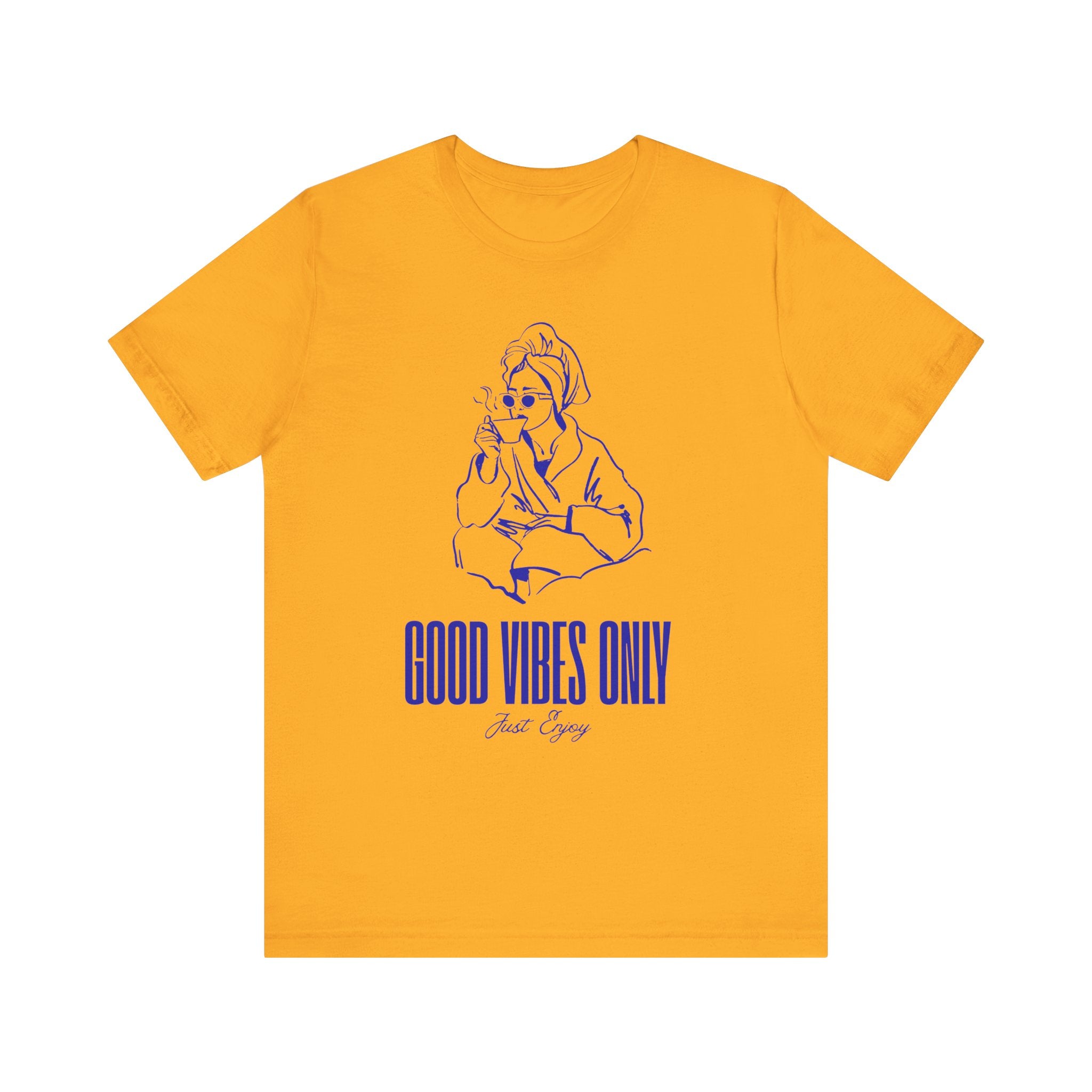 Good Vibes Only Unisex Jersey Tee - Relaxed Fit, Casual Outing, Gift for Friend, Positive Energy Shirt, Summer Wear