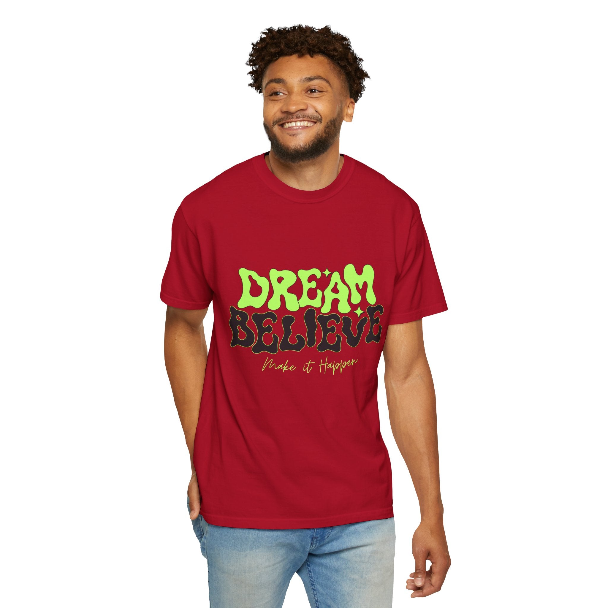 Dream Believe Unisex T-Shirt - Motivational Tee for Dreamers, Inspirational Gift, Relaxed Fit, Everyday Wear, Trendy Apparel