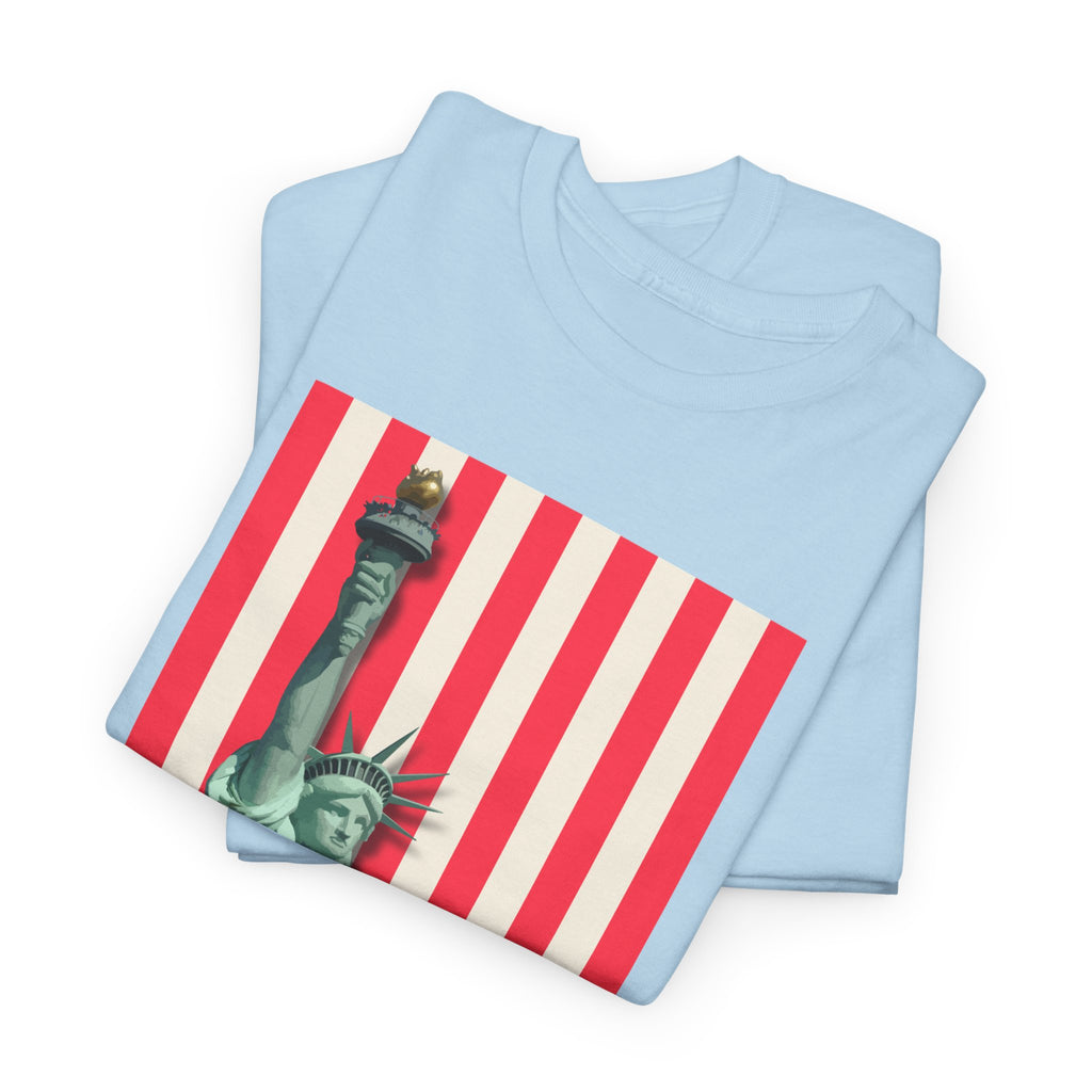 American Vibes Unisex Heavy Cotton Tee, Patriotic Shirt, Gift for Veterans, Independence Day Apparel, Summer Casual Wear