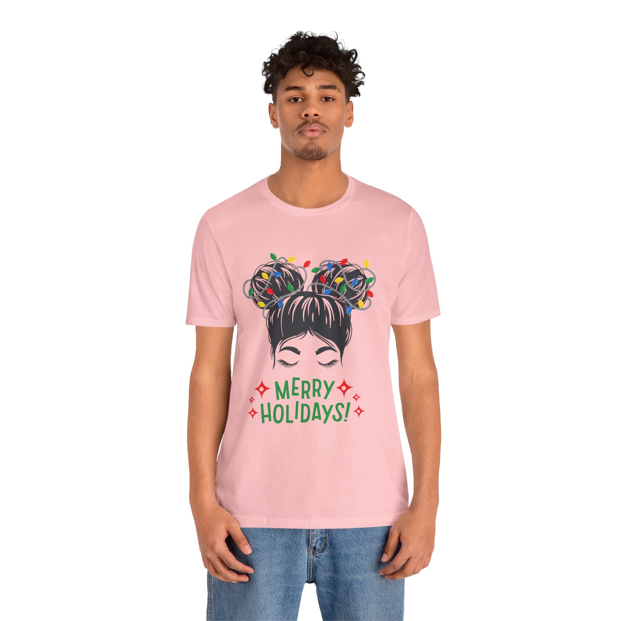 Festive Holiday Tee - Merry Holidays Graphic, Unisex Jersey Short Sleeve Shirt, Christmas Apparel, Seasonal Gift, Cozy Vibes