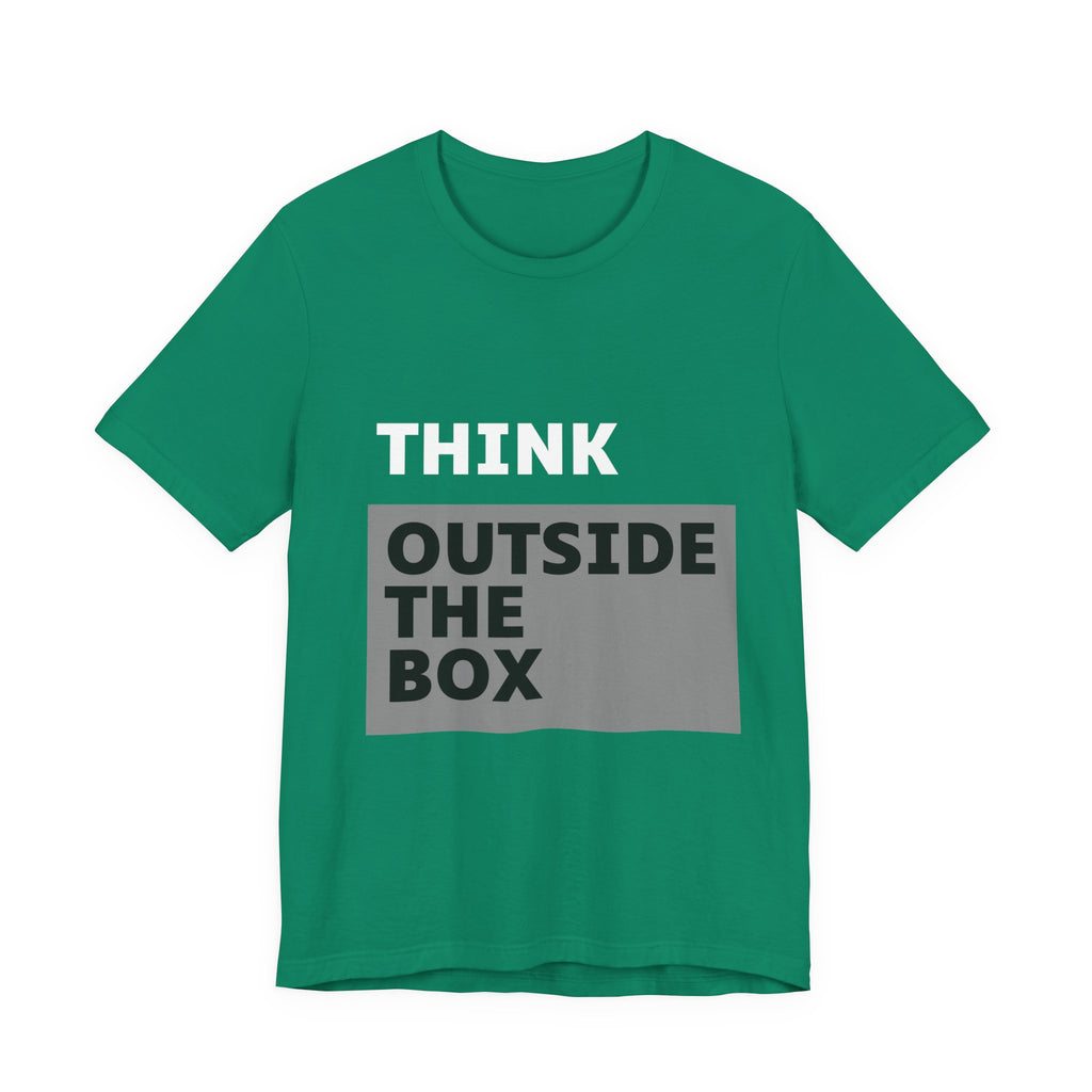 Think Outside the Box Unisex Tee, Short Sleeve T-shirt, Unique Design Shirt, Creative Tee, Unisex Graphic Tee