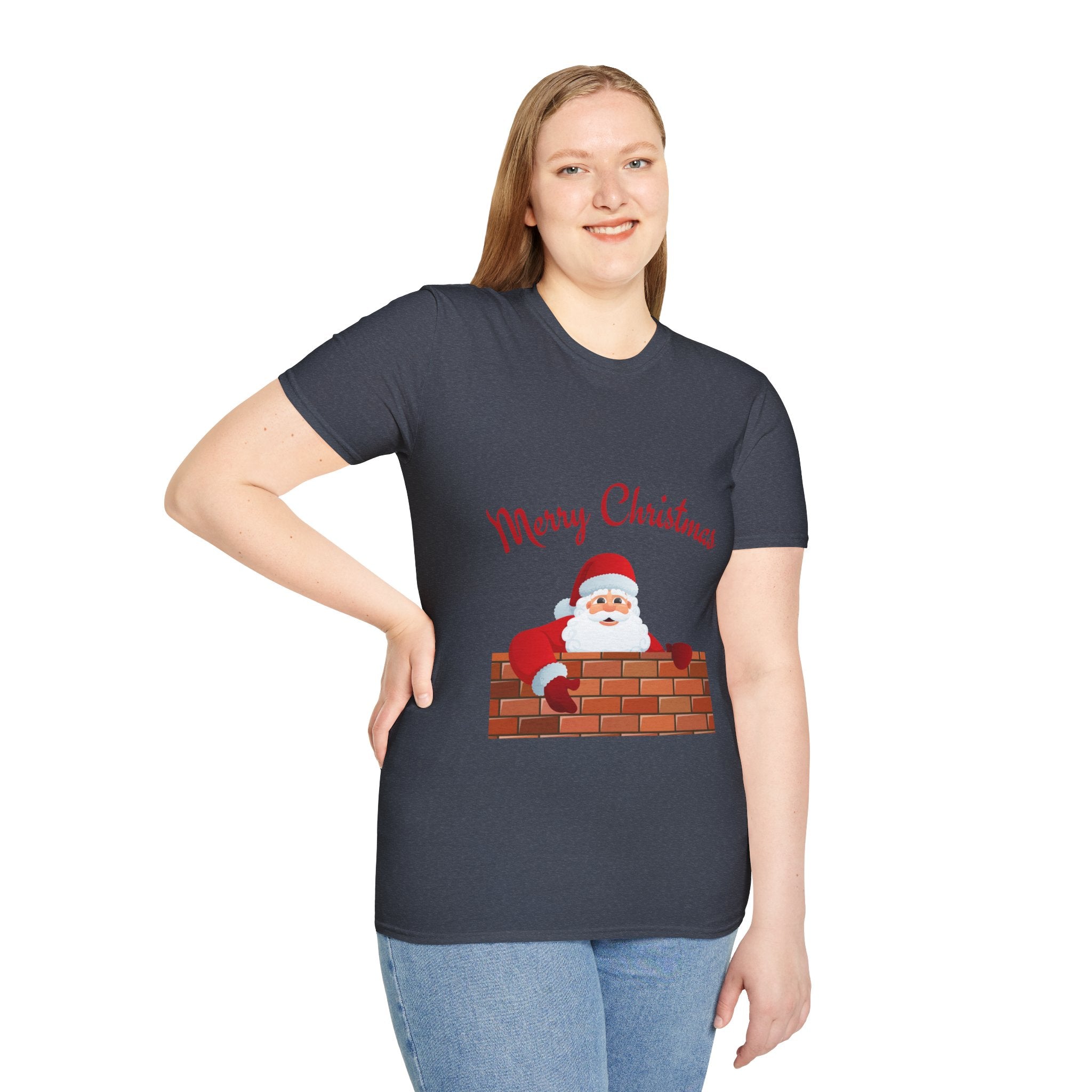 Merry Christmas Santa T-Shirt, Holiday Tee, Unisex Christmas Top, Festive Shirt, Gift for Him/Her, Family Reunion Apparel