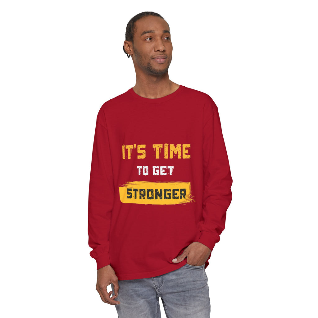 Unisex Motivational Long Sleeve Tee - 'It's Time Stronger' - Perfect Gift for Fitness Lovers, Gym Attire, Casual Wear, Inspirational [...]