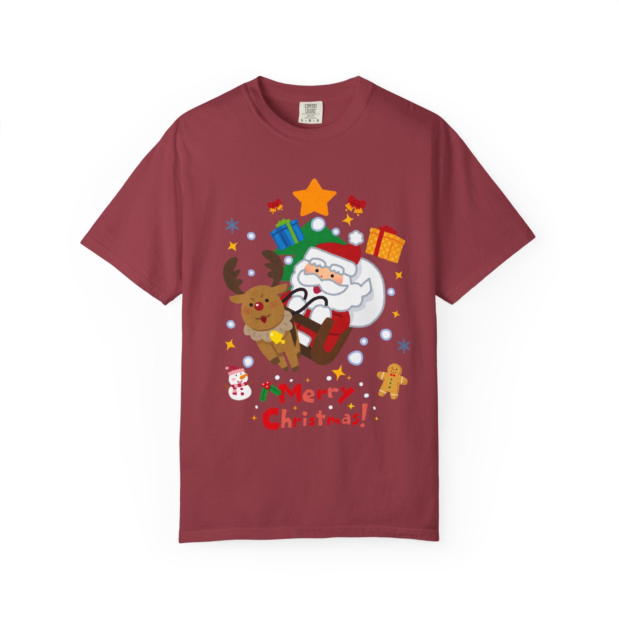 Festive Santa T-Shirt | Christmas Tee, Unisex Holiday Shirt, Merry Christmas Gift, Cute Design for Kids & Adults
