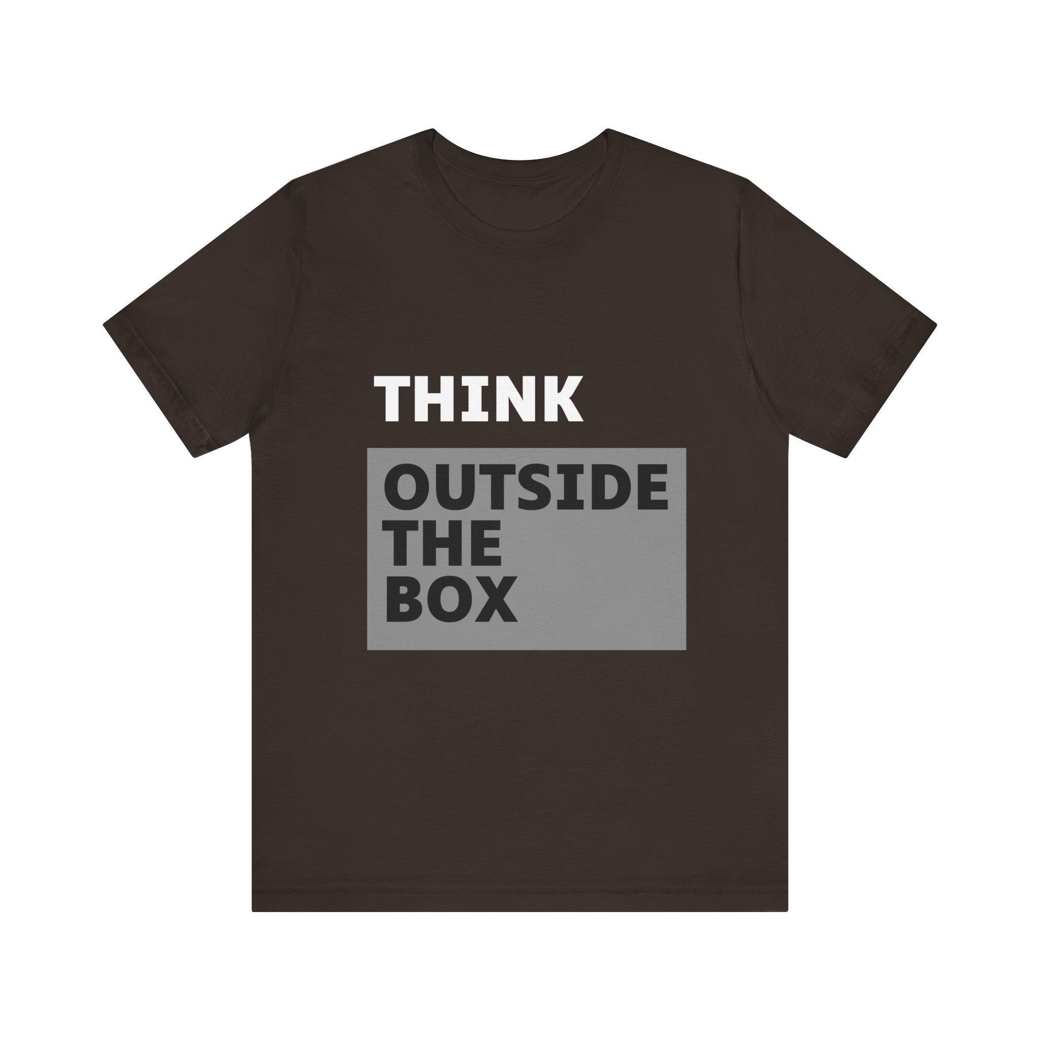 Think Outside the Box Unisex Tee, Short Sleeve T-shirt, Unique Design Shirt, Creative Tee, Unisex Graphic Tee