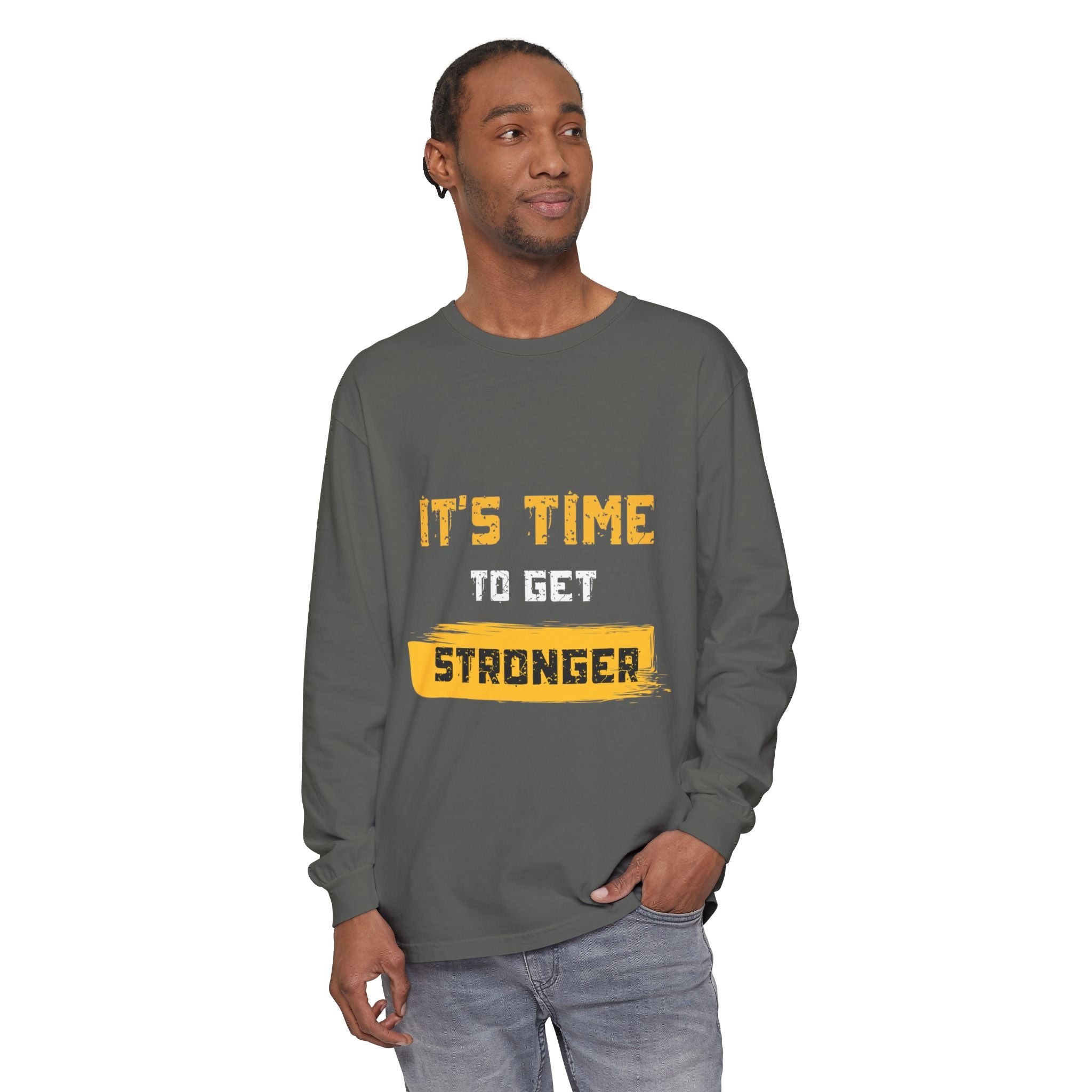 Unisex Motivational Long Sleeve Tee - 'It's Time Stronger' - Perfect Gift for Fitness Lovers, Gym Attire, Casual Wear, Inspirational [...]