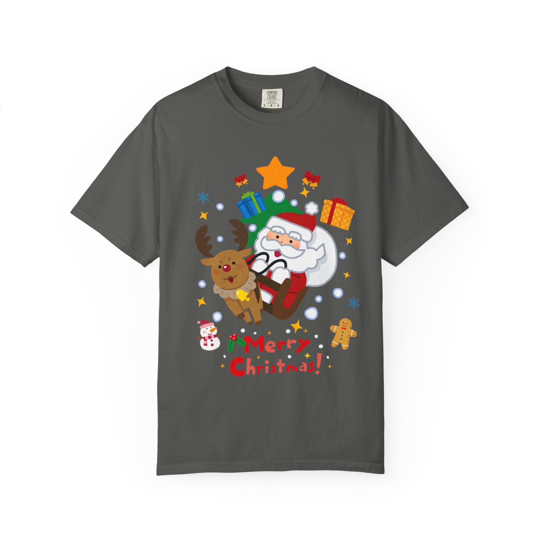 Festive Santa T-Shirt | Christmas Tee, Unisex Holiday Shirt, Merry Christmas Gift, Cute Design for Kids & Adults
