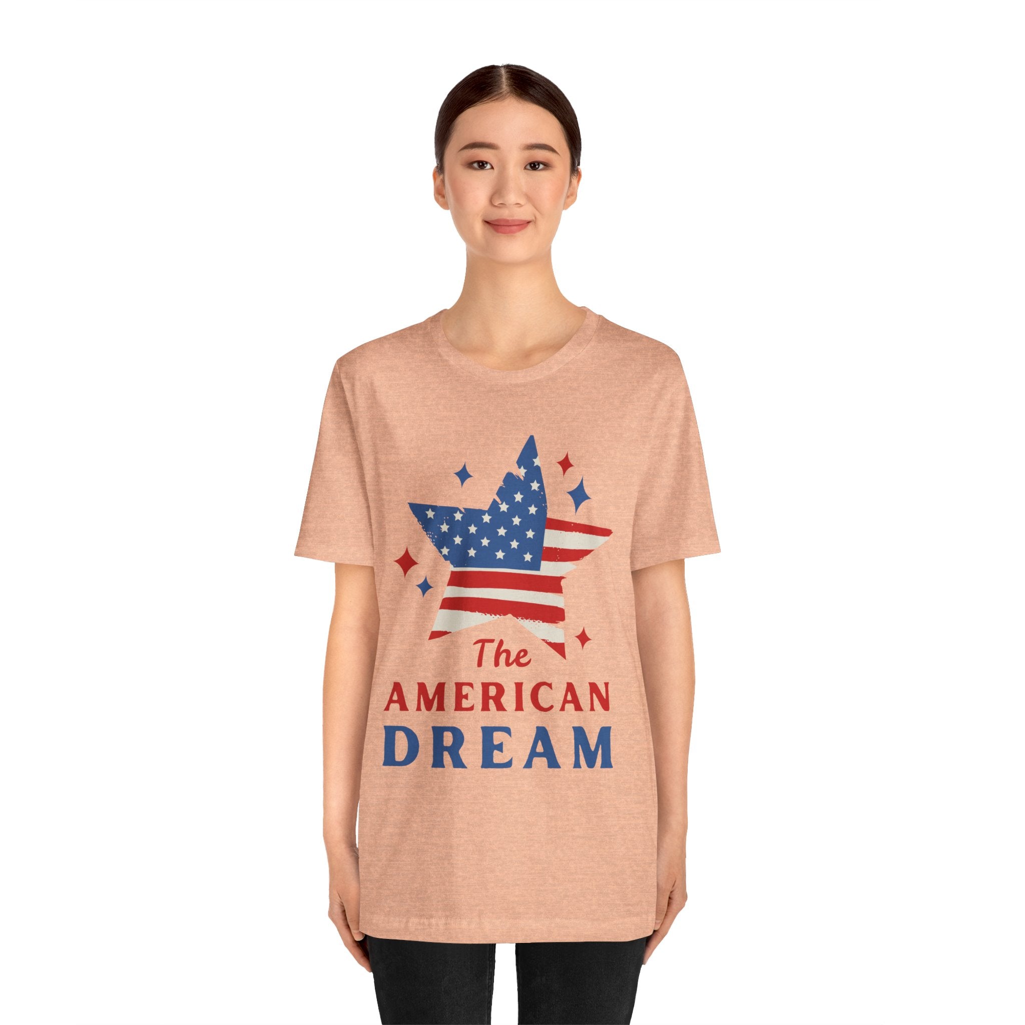Patriotic T-Shirt, Independence Day Tee, American Dream Shirt, 4th of July Outfit, Stars and Stripes Tee Shirt