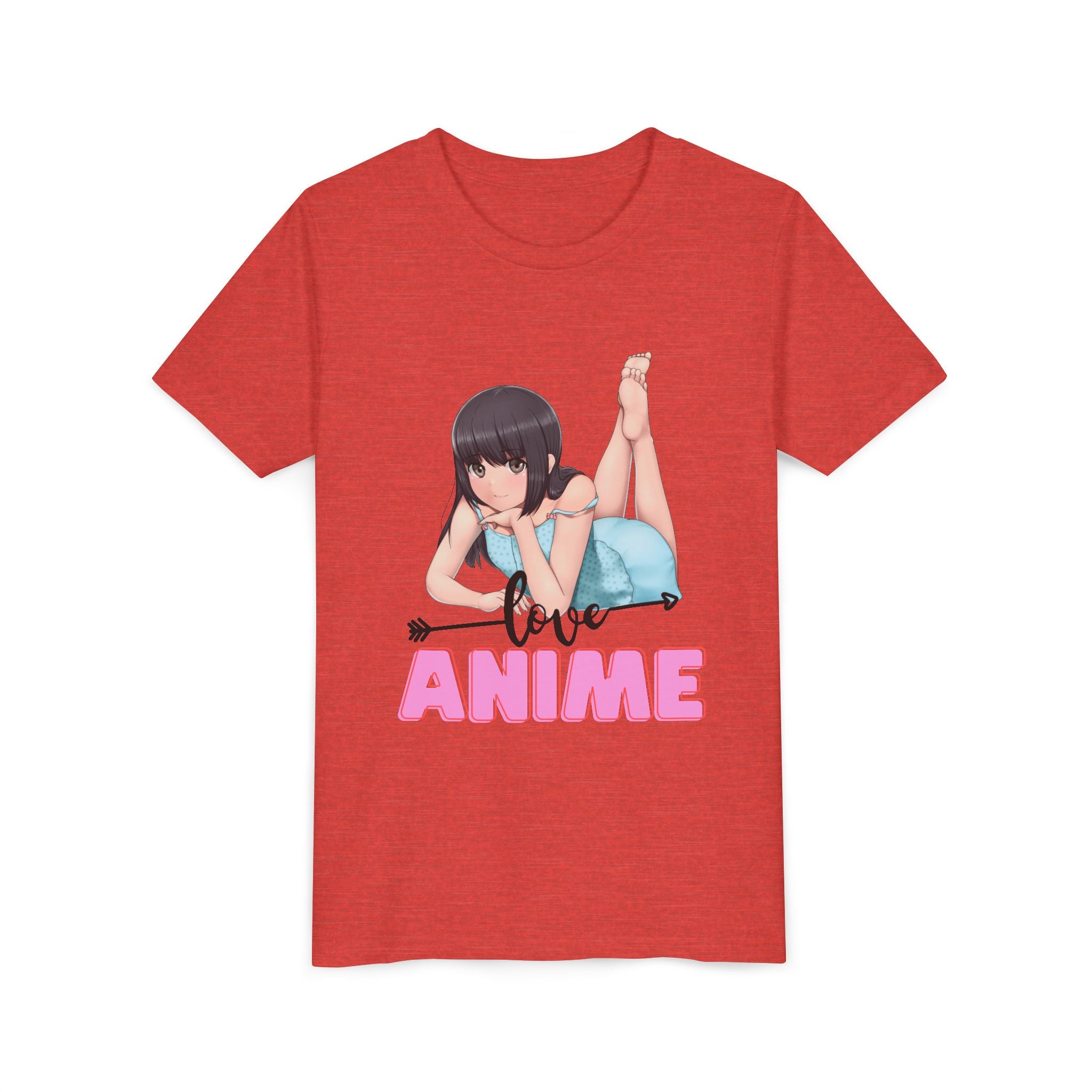 Anime Love Youth Tee, Kids' Anime Shirt, Manga Fans Gift, Cute Youth T-Shirt, Kawaii Apparel for Kids, Anime Enthusiasts Tee