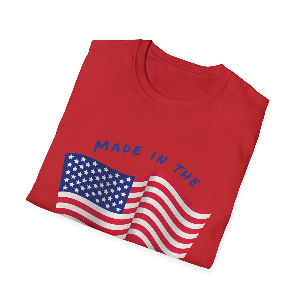 Patriotic Unisex T-Shirt, USA Flag Tee, Made in the USA Shirt, Independence Day Apparel, Gift for Veterans, Casual Wear