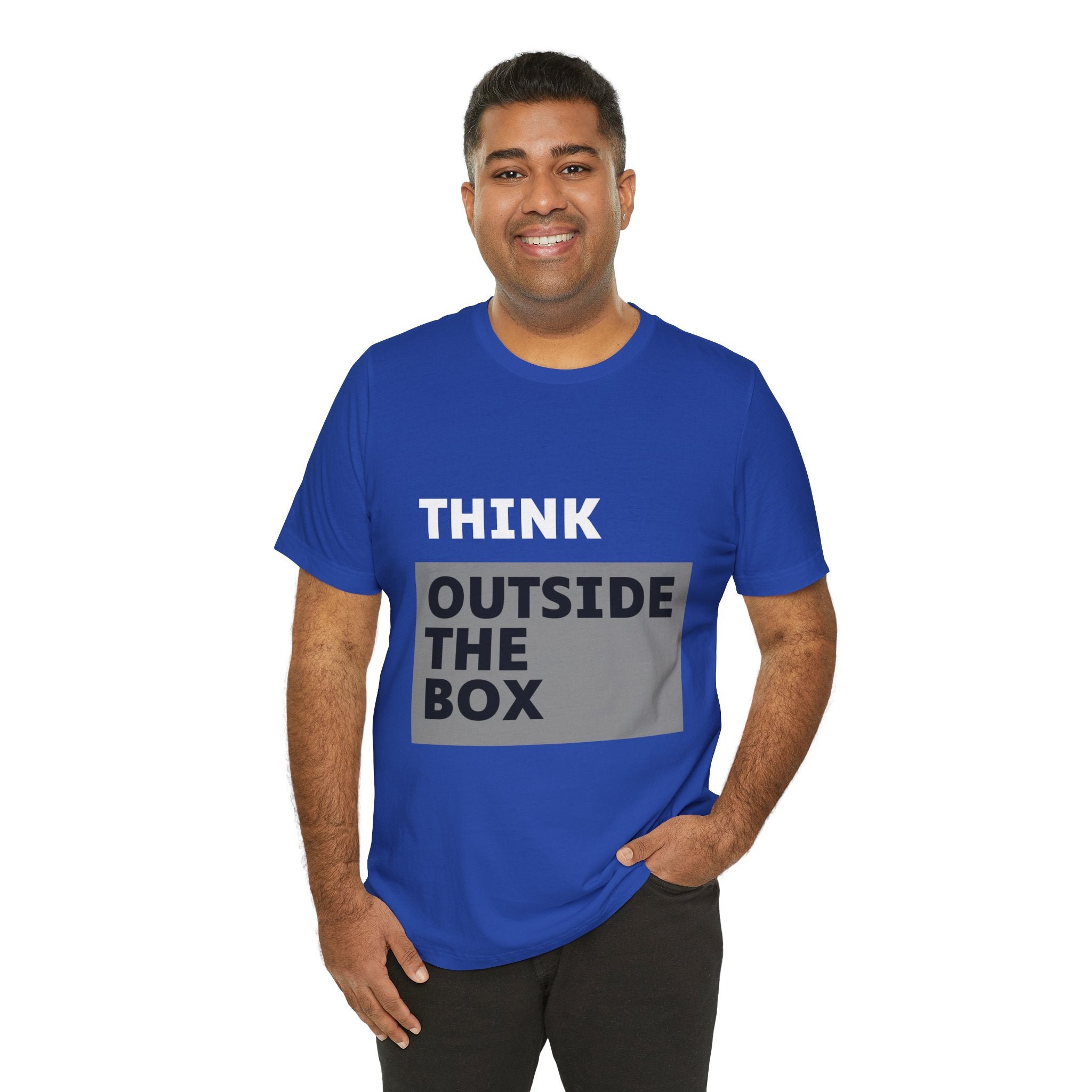Think Outside the Box Unisex Tee, Short Sleeve T-shirt, Unique Design Shirt, Creative Tee, Unisex Graphic Tee