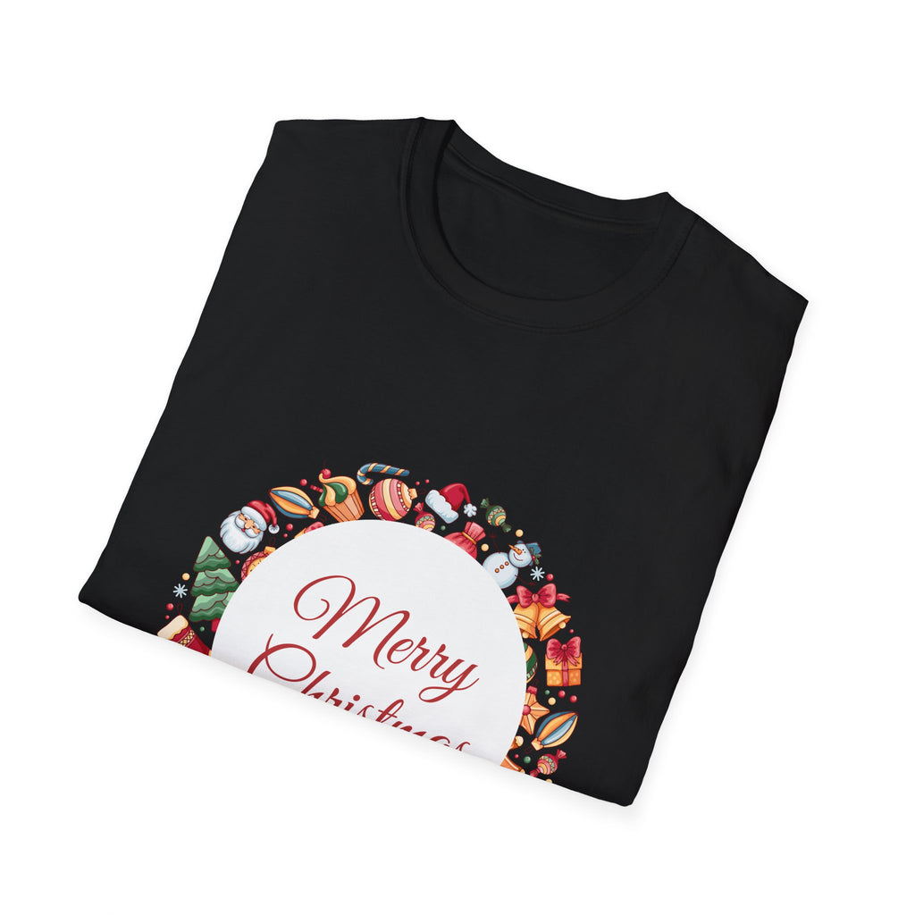 Merry Christmas Unisex T-Shirt, Holiday Apparel, Christmas Gift, Festive Tee, Seasonal Wear, Unisex T-Shirt
