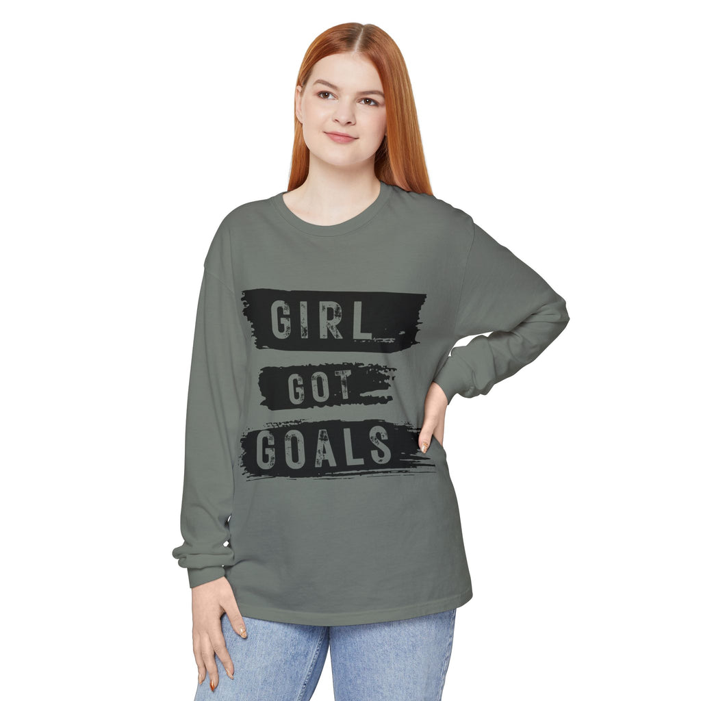Girl Got Goals Long Sleeve T-Shirt | Motivational Apparel, Unisex Tees, Inspirational Gift, Casual Wear, Trendy Clothing