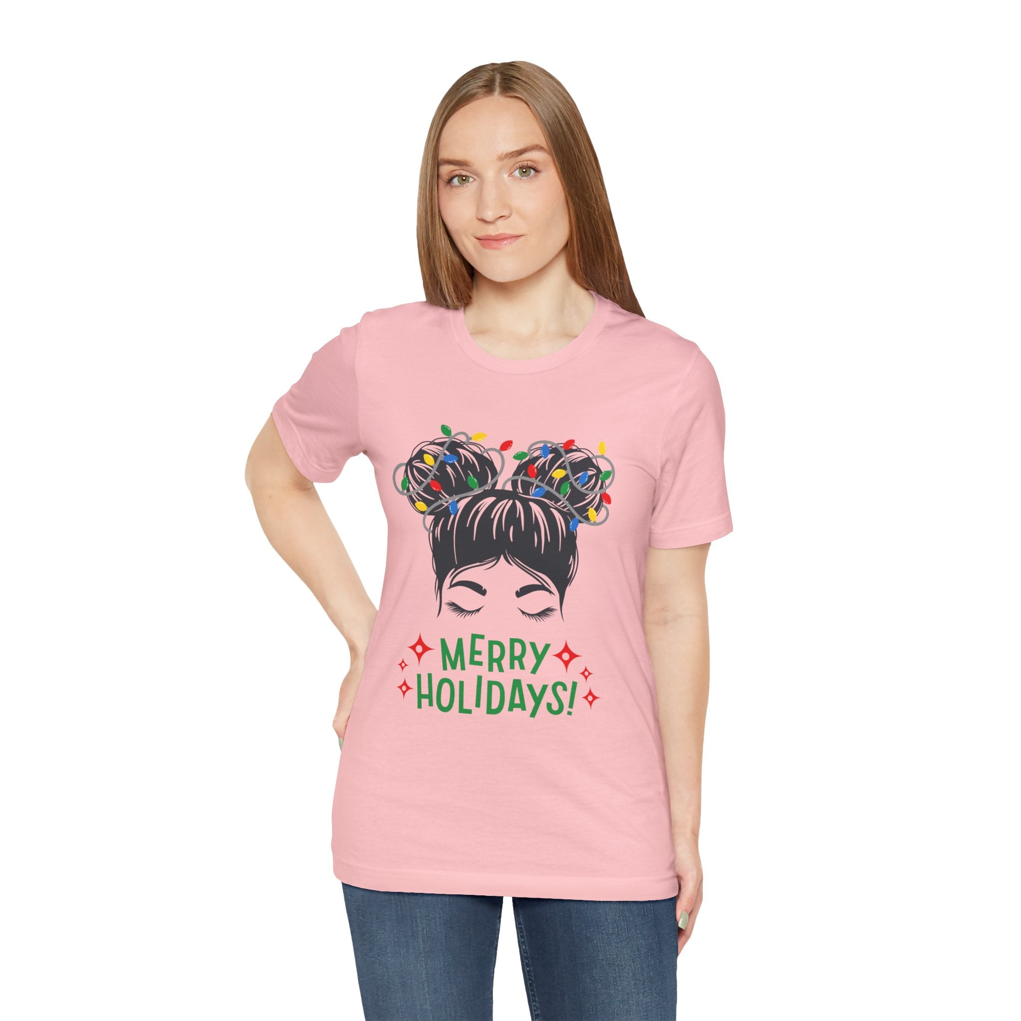 Festive Holiday Tee - Merry Holidays Graphic, Unisex Jersey Short Sleeve Shirt, Christmas Apparel, Seasonal Gift, Cozy Vibes