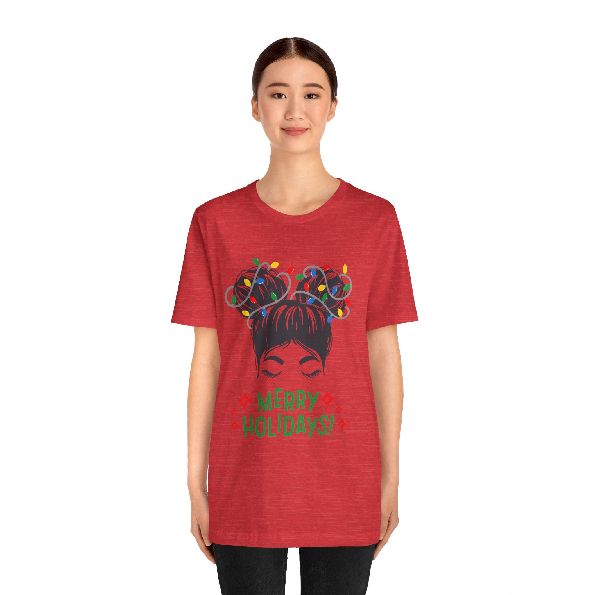 Festive Holiday Tee - Merry Holidays Graphic, Unisex Jersey Short Sleeve Shirt, Christmas Apparel, Seasonal Gift, Cozy Vibes