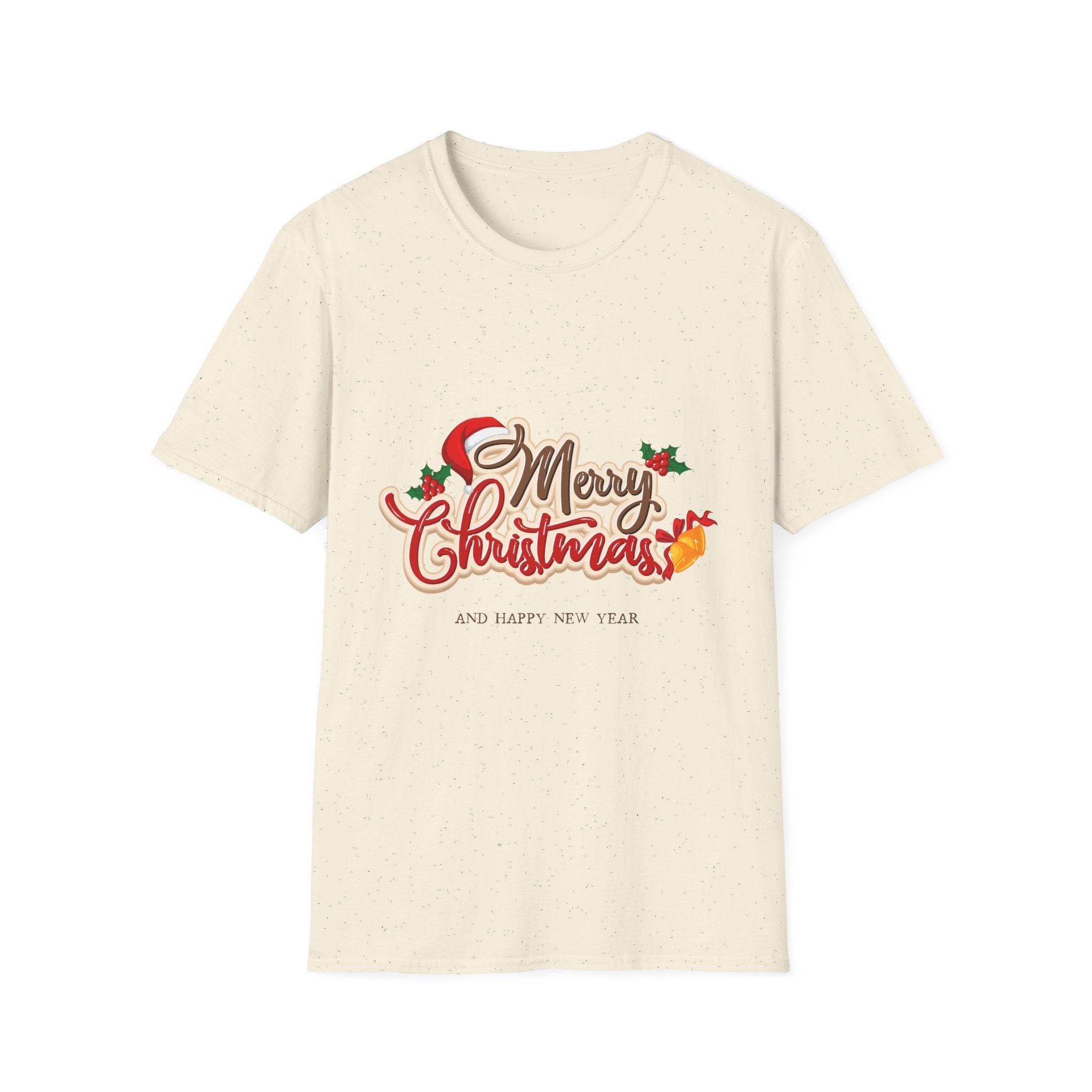 Merry Christmas Unisex Softstyle T-Shirt | Holiday Tee, Christmas Gift, New Year Shirt, Seasonal Apparel, Festive Wear