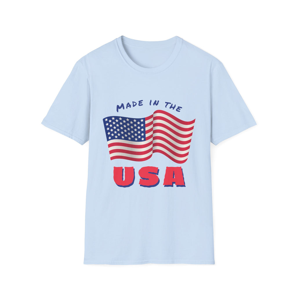 Patriotic Unisex T-Shirt, USA Flag Tee, Made in the USA Shirt, Independence Day Apparel, Gift for Veterans, Casual Wear