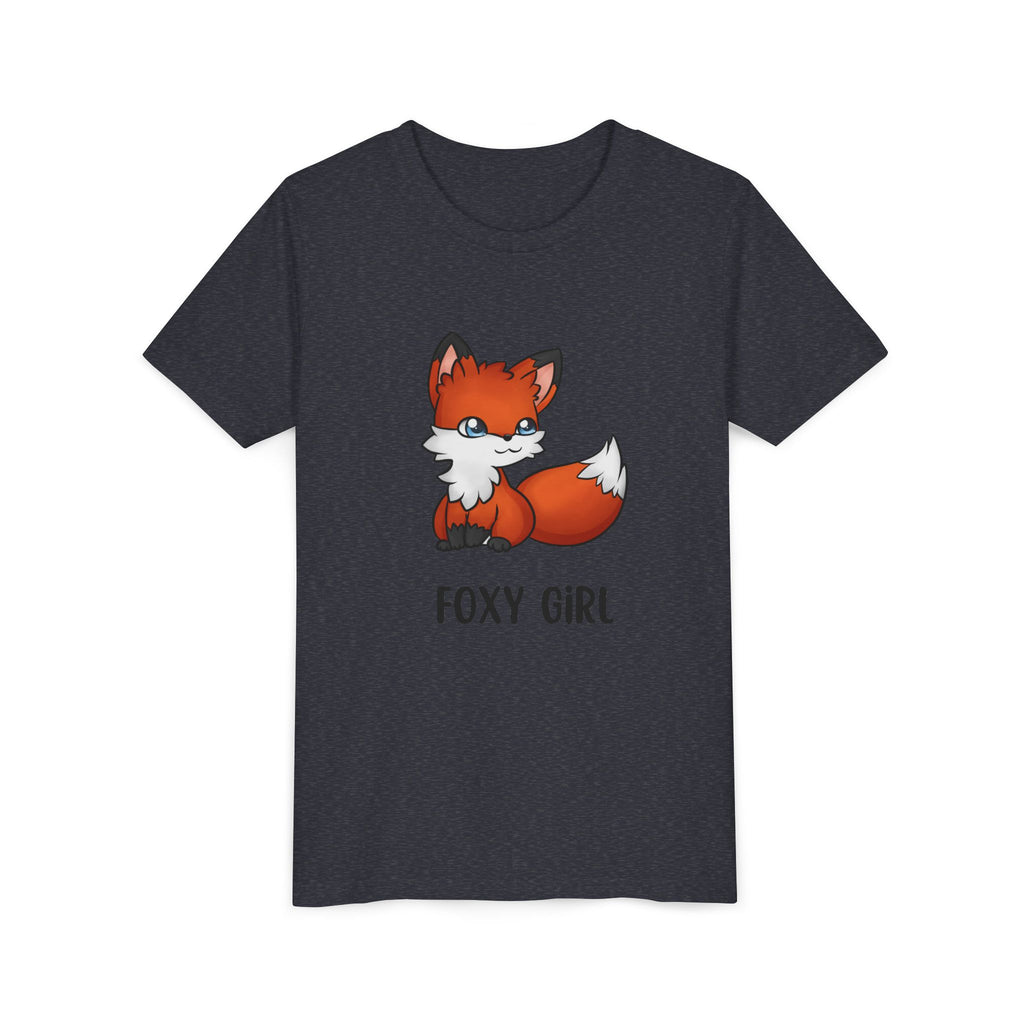 Foxy Girl Youth Tee, Cute Animal Shirt, Kids' Graphic Tee, Fun Fashion, Birthday Gift, Playful Style
