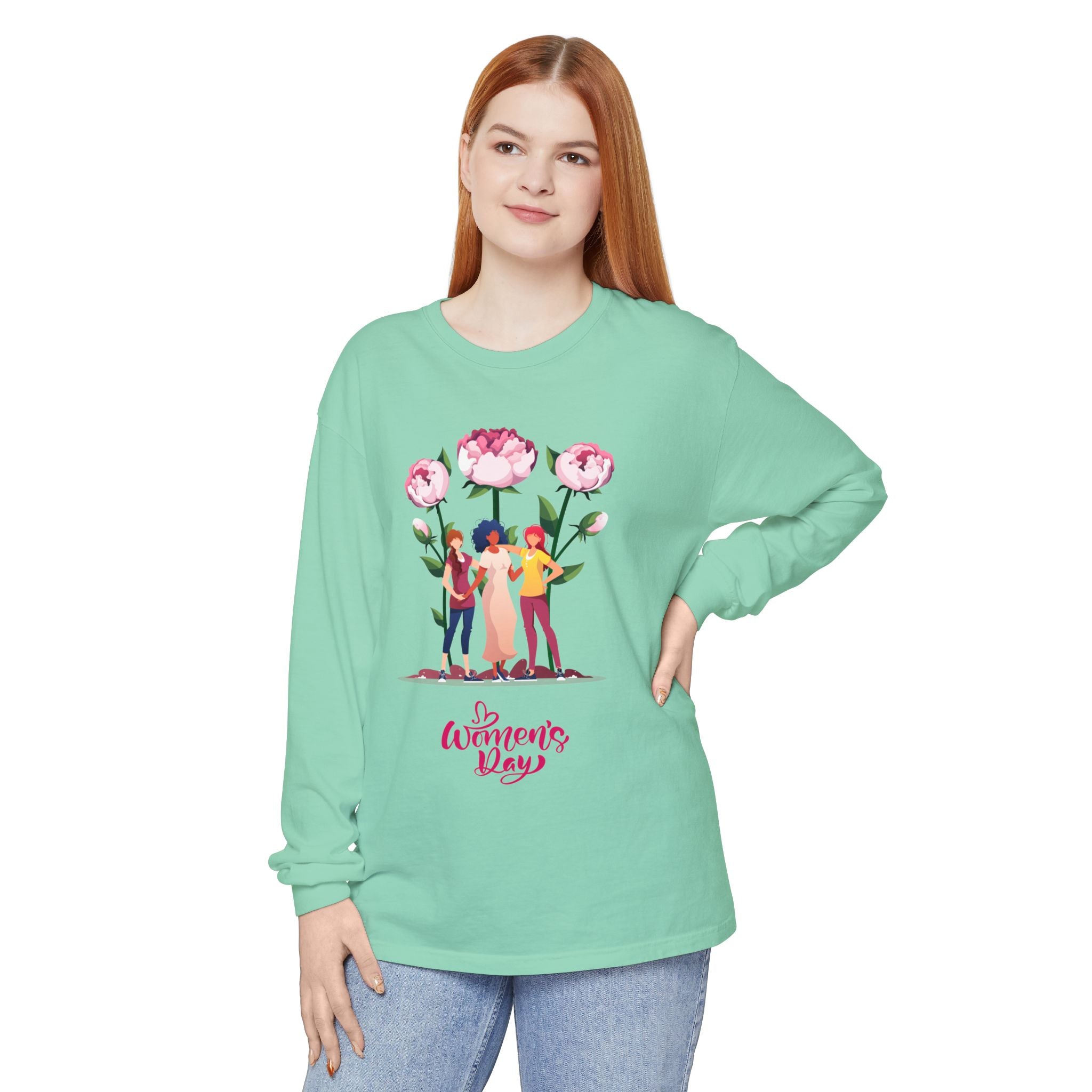 Womens Day Long Sleeve T-Shirt, Feminist Apparel, Gift for Her, Casual Wear, Women's Empowerment Tee, Spring Fashion