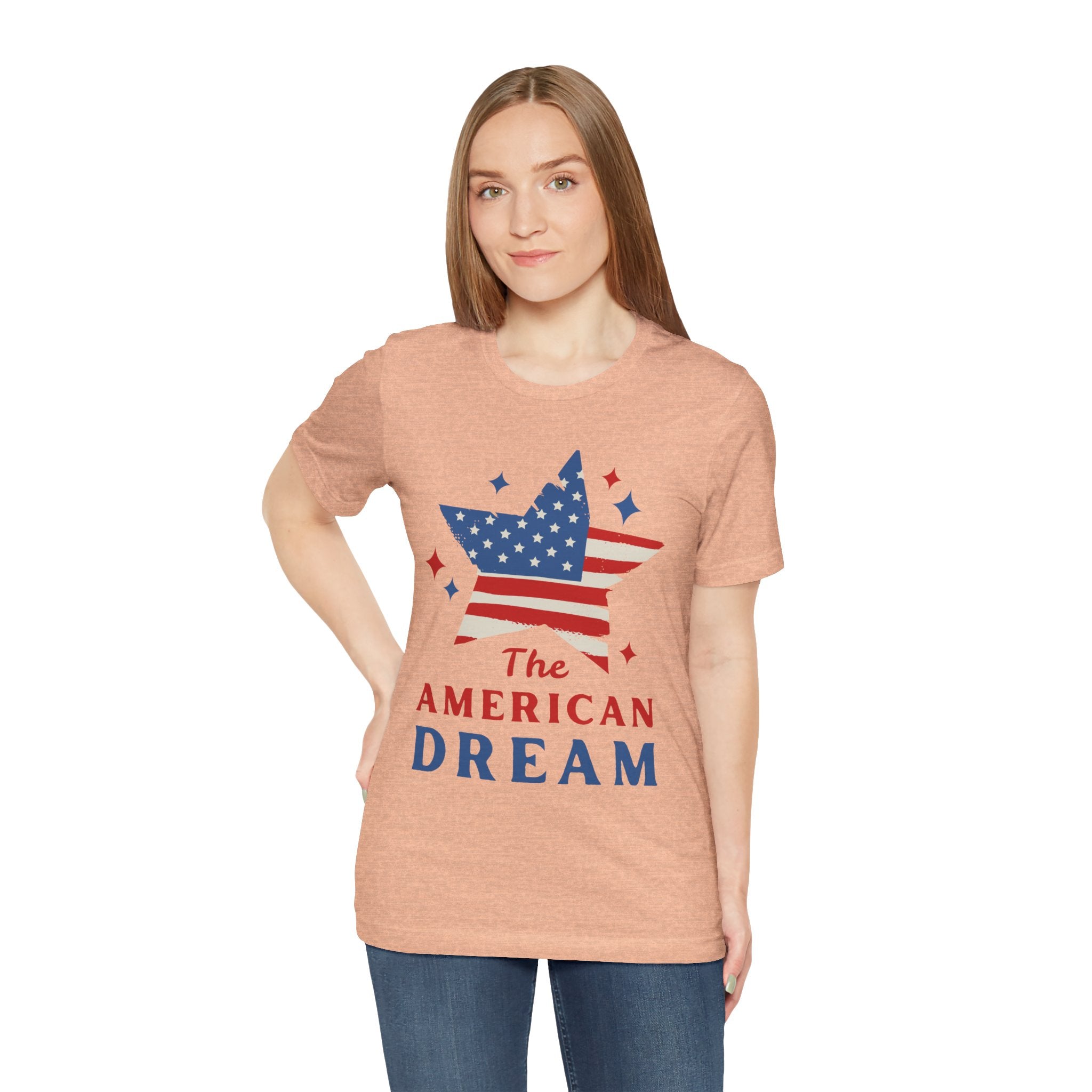Patriotic T-Shirt, Independence Day Tee, American Dream Shirt, 4th of July Outfit, Stars and Stripes Tee Shirt