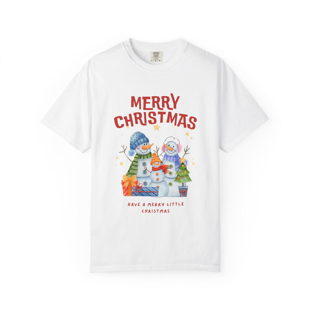 Merry Christmas Unisex Garment-Dyed T-shirt, Cozy Holiday Tee, Festive Winter Apparel, Christmas Gift, Seasonal Fashion