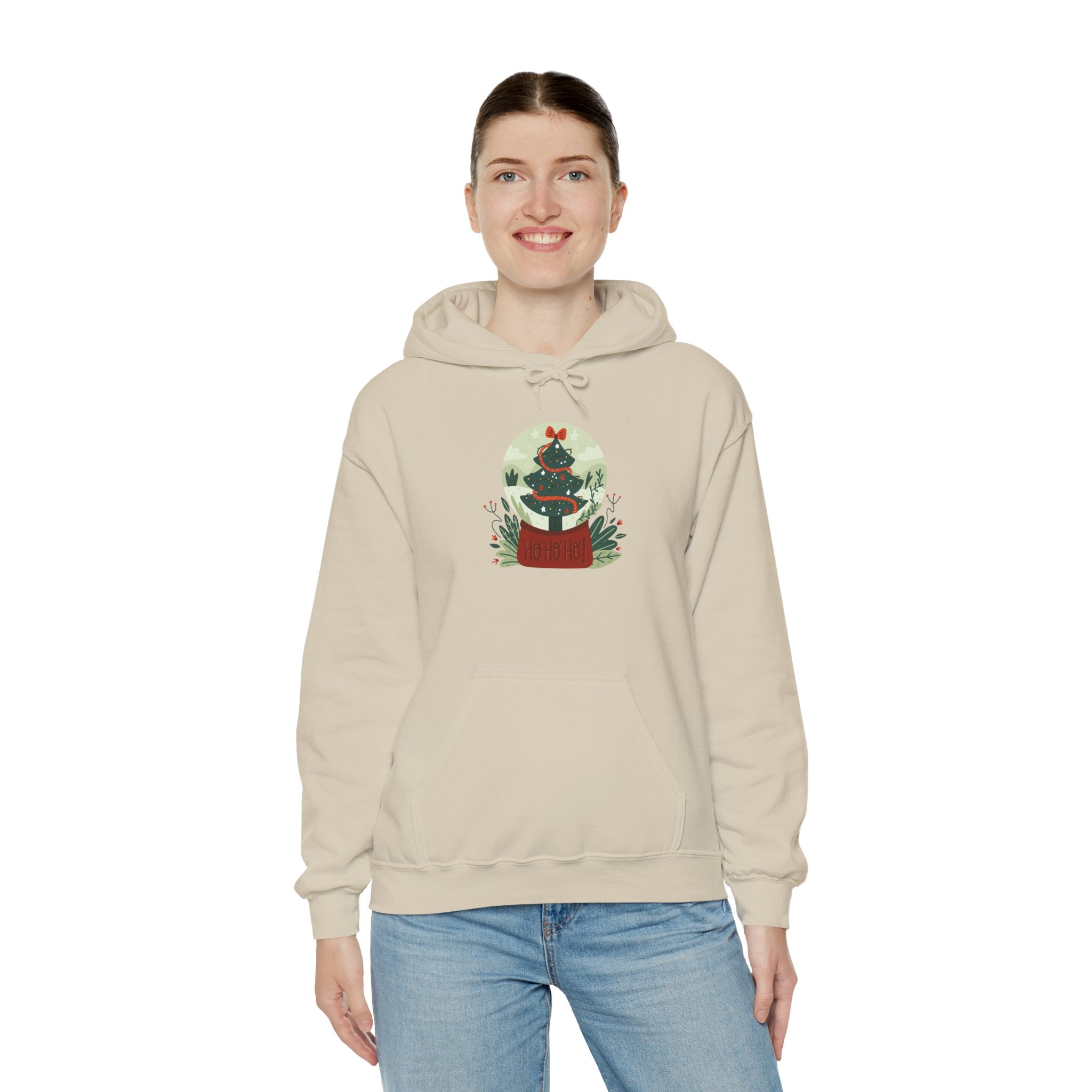 Cozy Holiday Hoodie with Snow Globe Design | Festive Gift, Winter Apparel, Christmas Sweatshirt, Unisex Hoodie, Seasonal Outfit