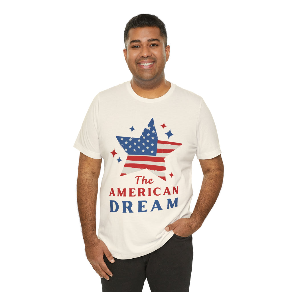 Patriotic T-Shirt, Independence Day Tee, American Dream Shirt, 4th of July Outfit, Stars and Stripes Tee Shirt