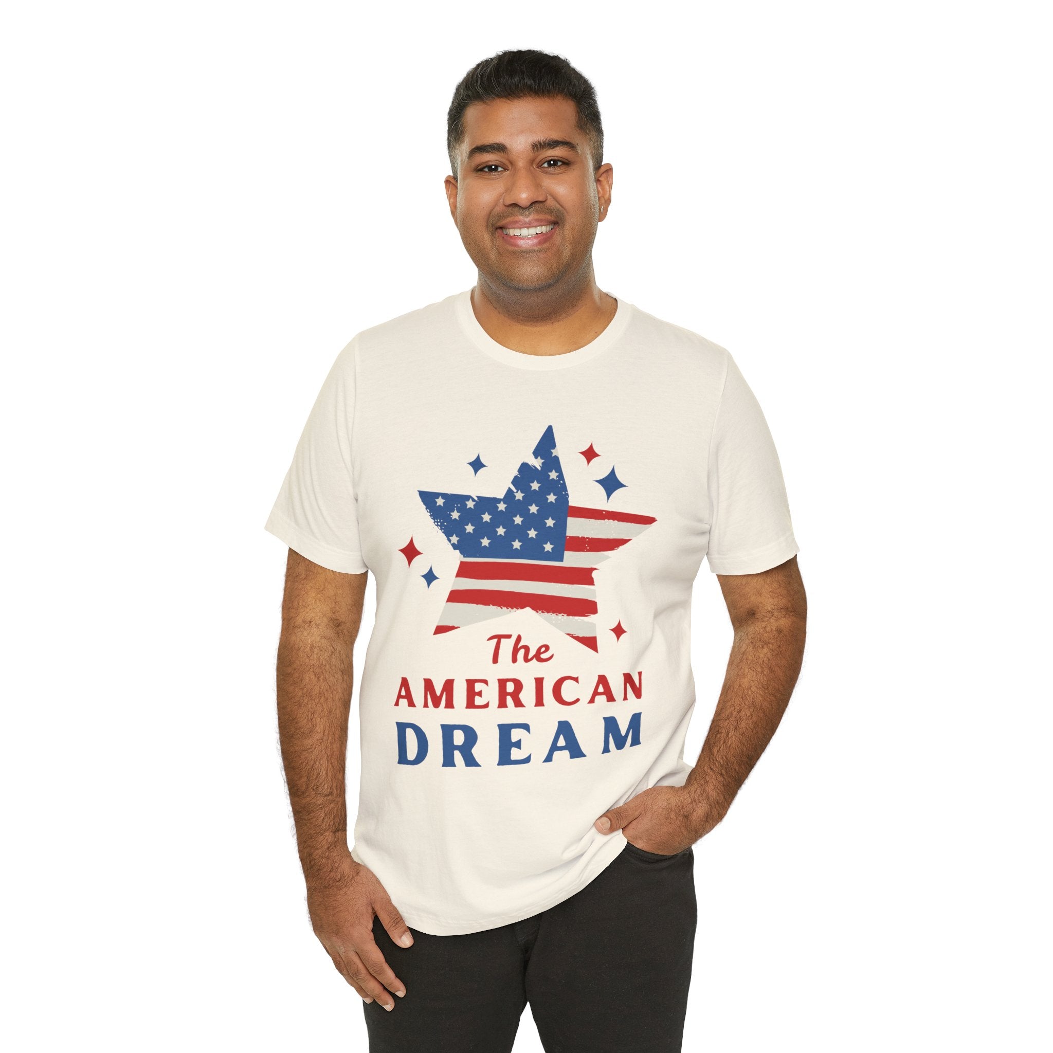 Patriotic T-Shirt, Independence Day Tee, American Dream Shirt, 4th of July Outfit, Stars and Stripes Tee Shirt