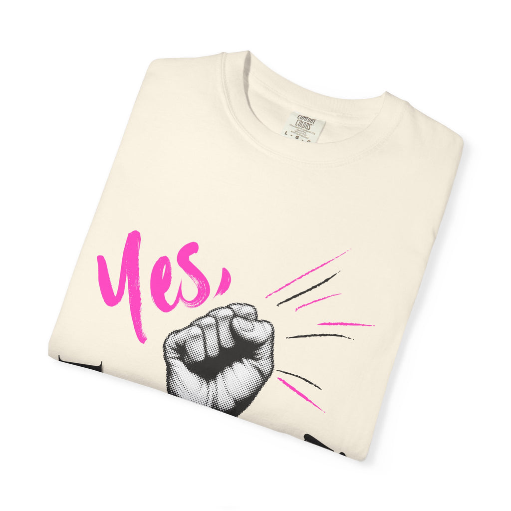 Empowering Voting T-shirt, Yes I Voted Today Tee, Unisex Garment-Dyed Shirt, Election Day Apparel, Civic Engagement Top