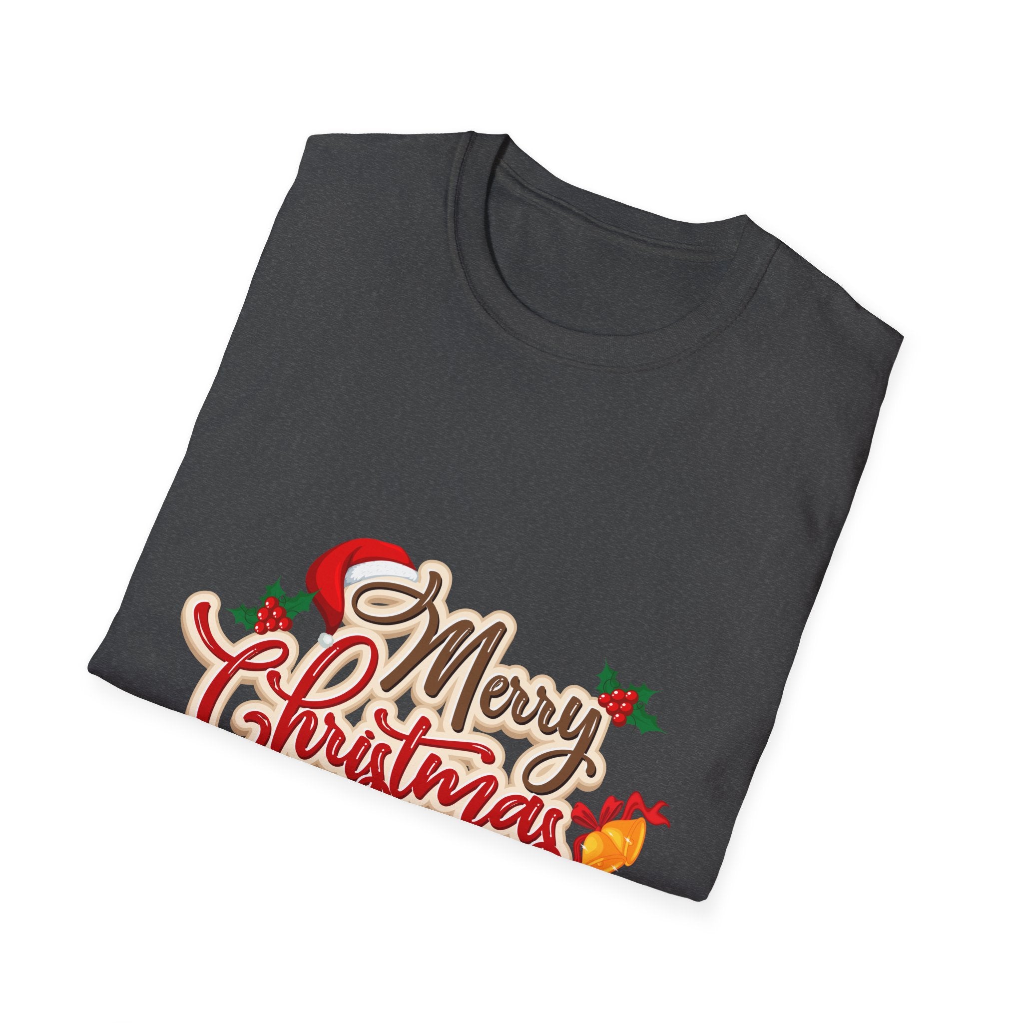 Merry Christmas Unisex Softstyle T-Shirt | Holiday Tee, Christmas Gift, New Year Shirt, Seasonal Apparel, Festive Wear