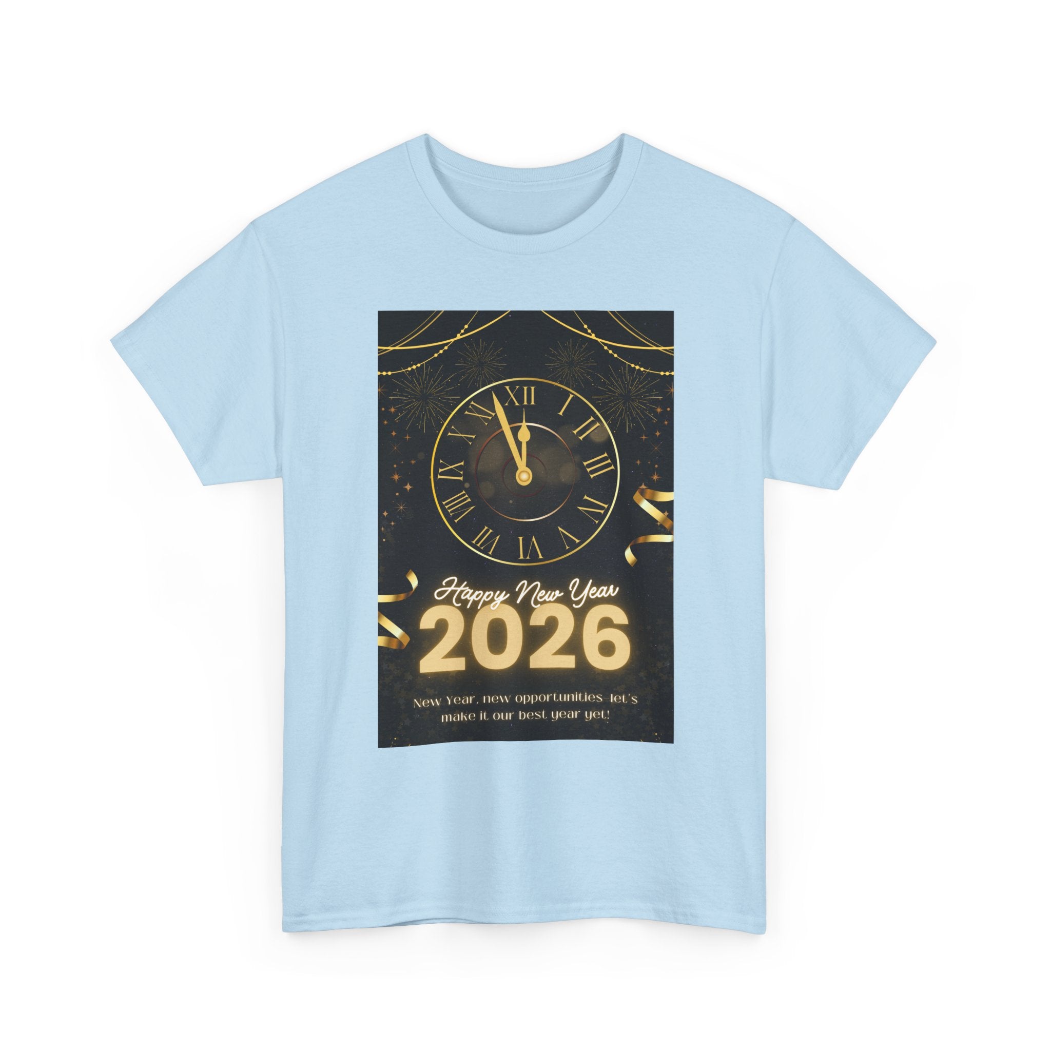 New Year's Celebration Tee, Unisex Heavy Cotton T-Shirt, Party Attire, Festive Apparel, Holiday Gift, Countdown Shirt